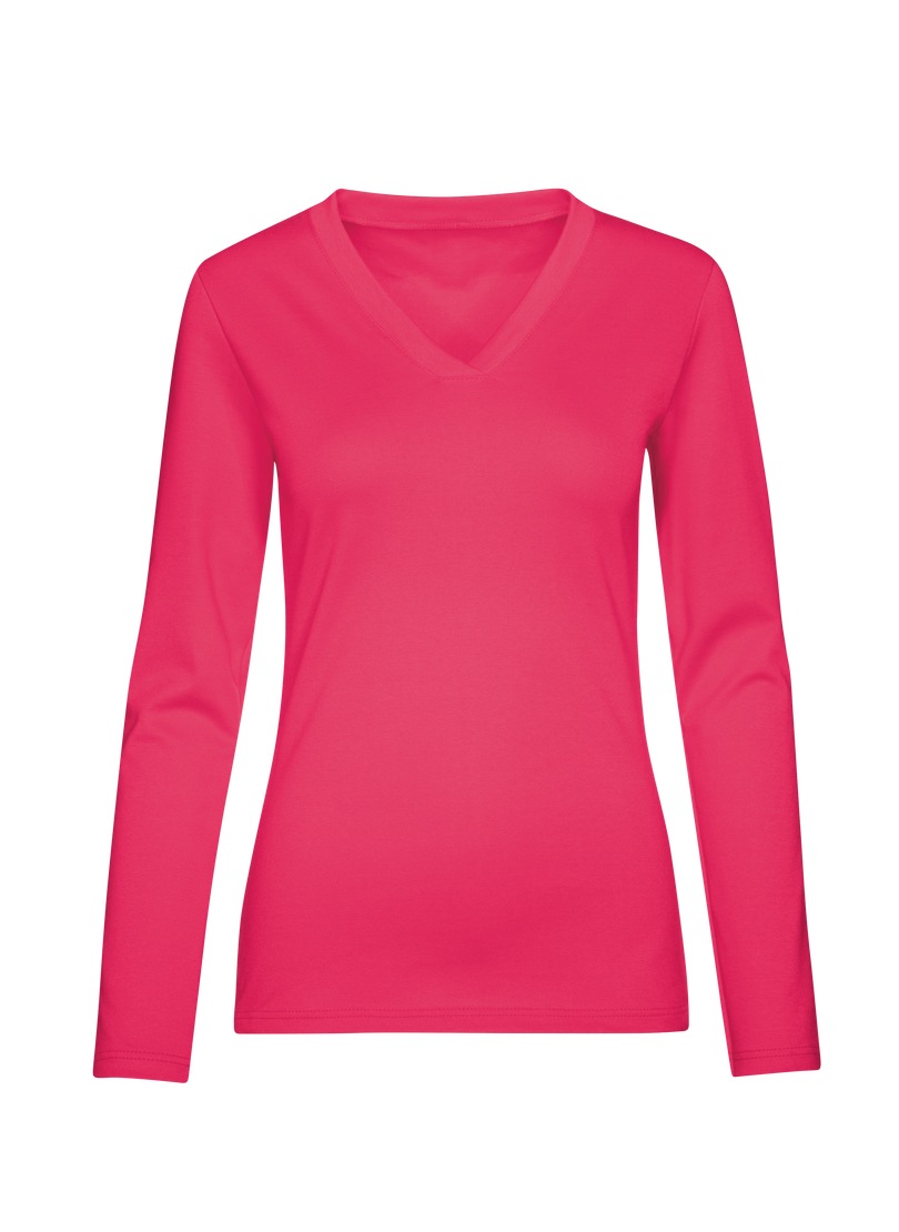 Trigema T-Shirt "TRIGEMA Langarmshirt mit V-Ausschnitt", 1 Stk. günstig online kaufen