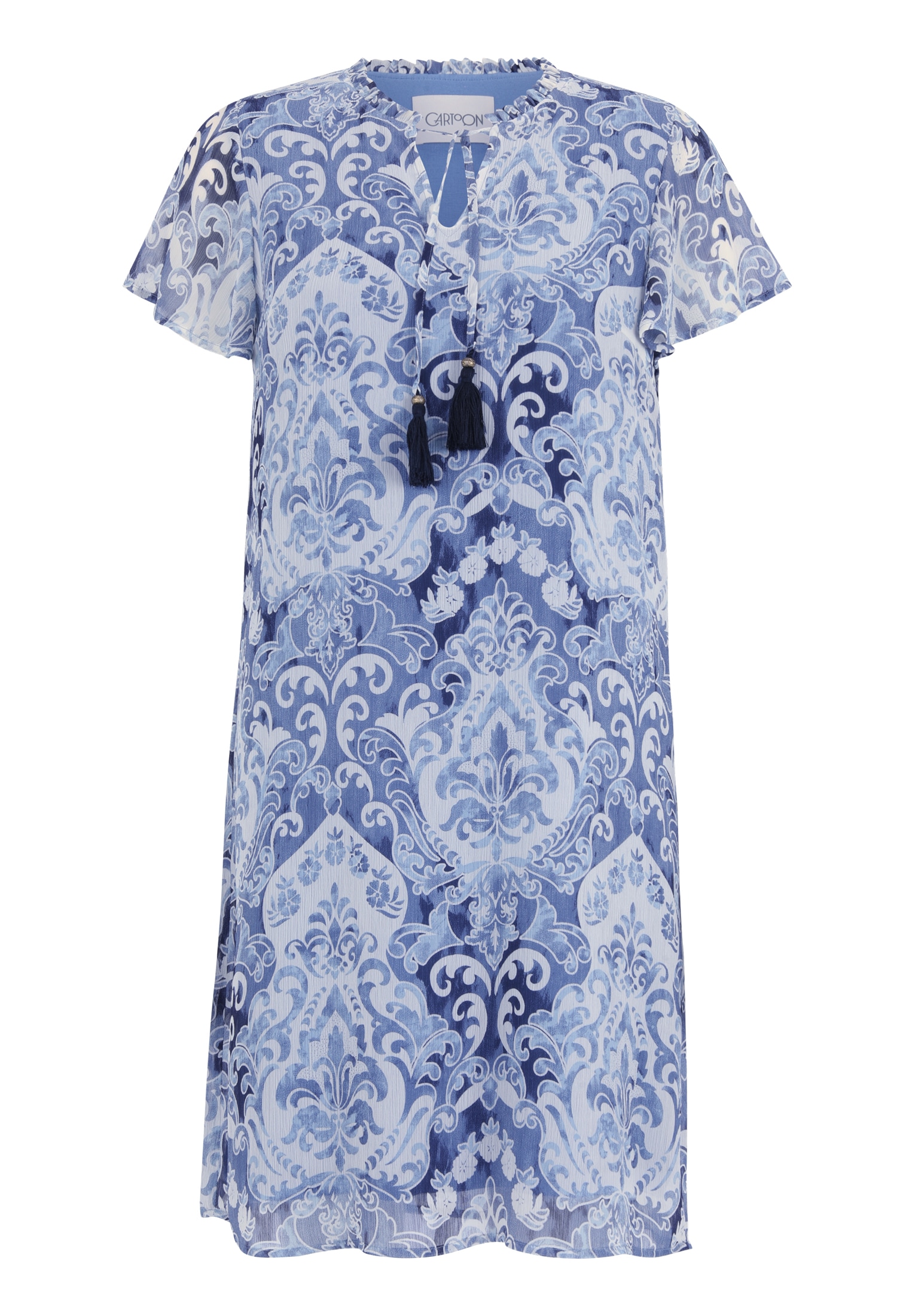 Cartoon Sommerkleid »Cartoon Freizeitkleid mit Rüschen«, Material