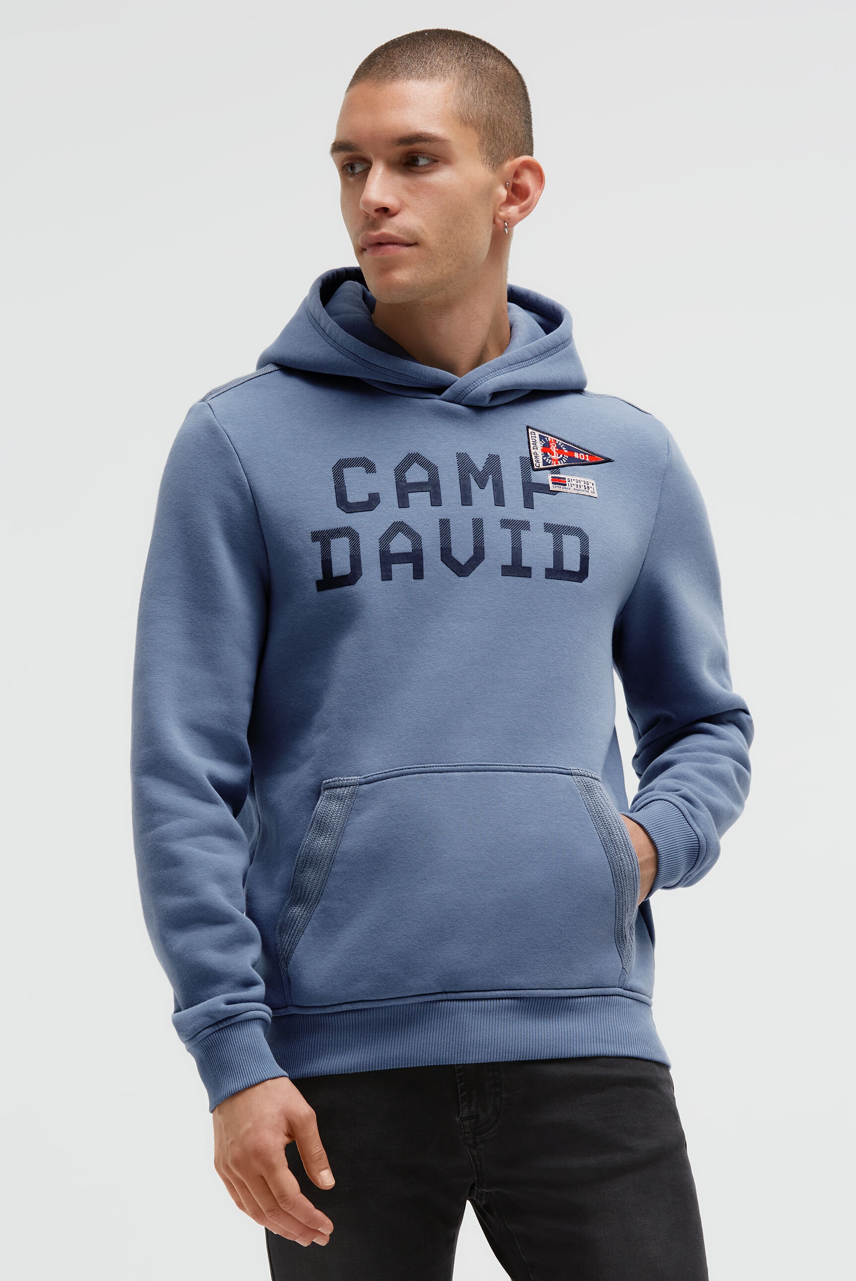 CAMP DAVID Kapuzensweatshirt, mit Rippbündchen günstig online kaufen