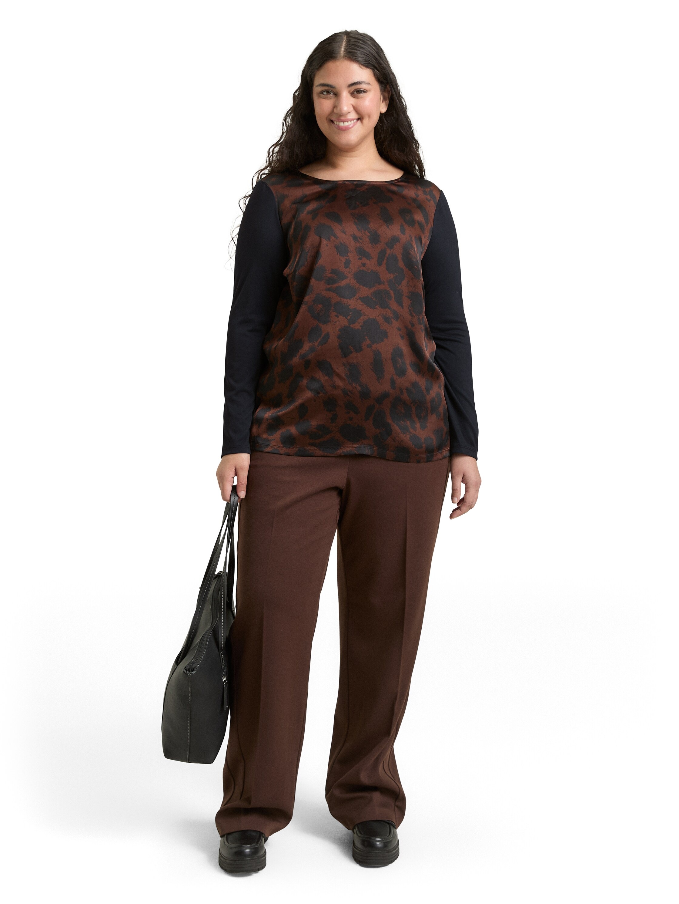 TOM TAILOR PLUS Langarmshirt mit Animal Print