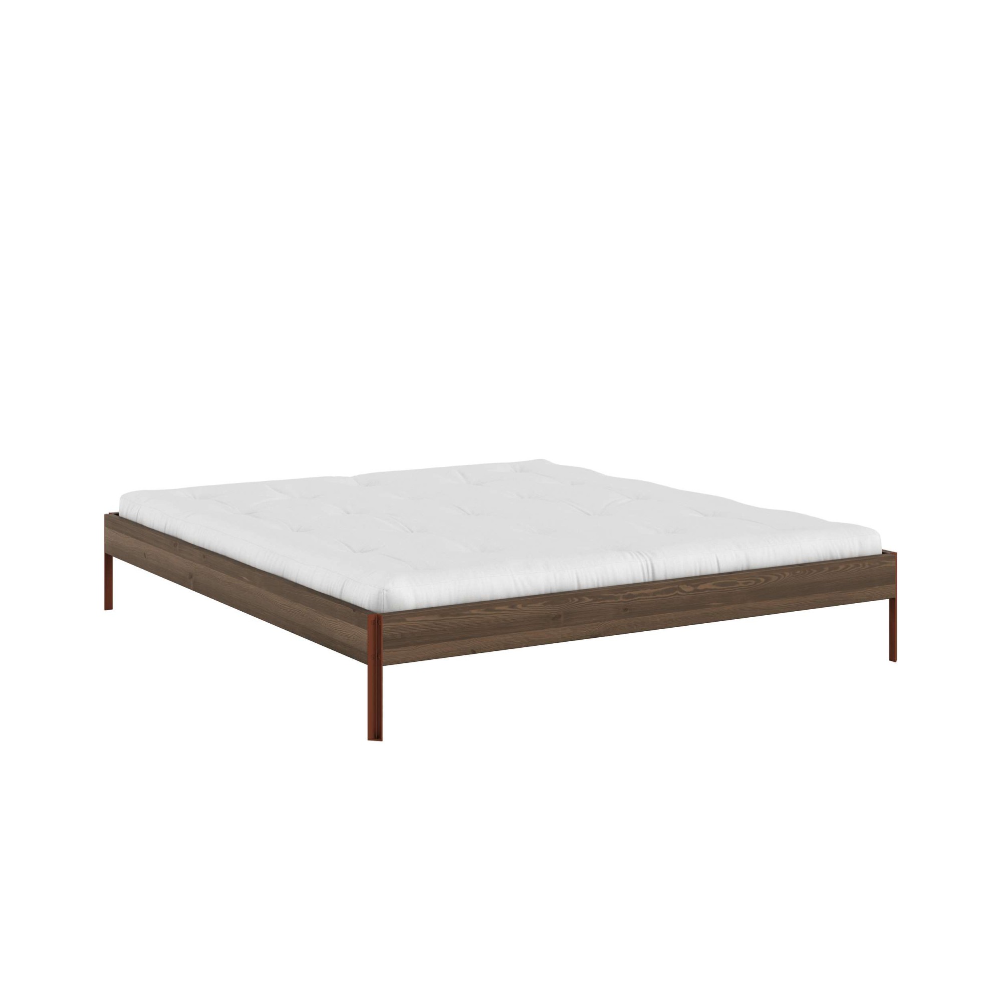 Bettgestell KARUP DESIGN, B:186cm H:34cm L:206cmcarob braun, terra rot, Betten, "CORE BED Bodenbett, Holzrahmen, Futonbett, Jugendbett, Holzbett",