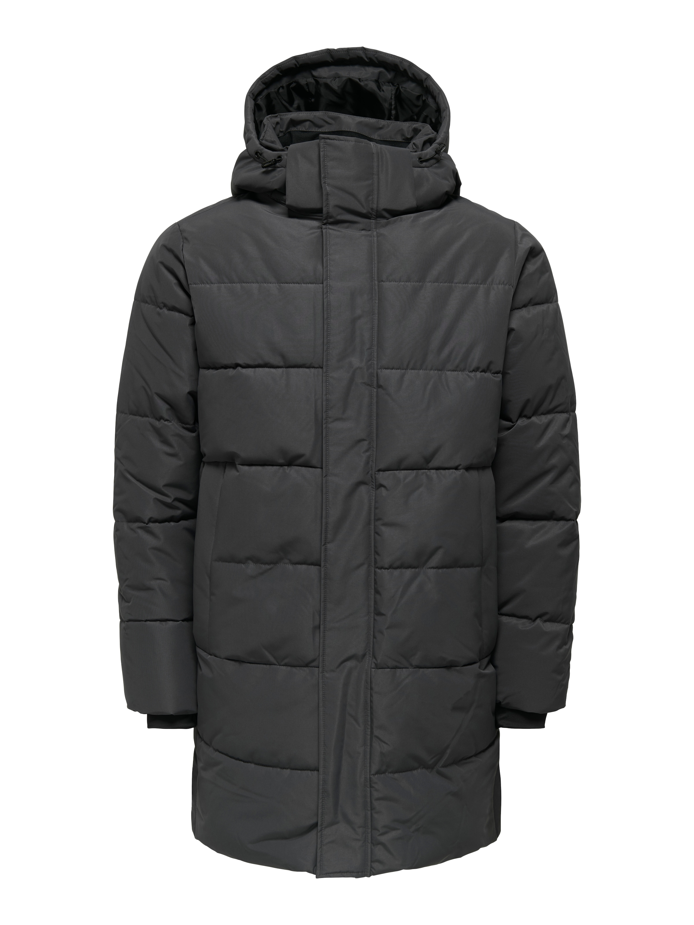 ONLY & SONS Steppjacke »ONSCARL LIFE LONG QUILTED COAT NOOS OTW« mit Kapuze