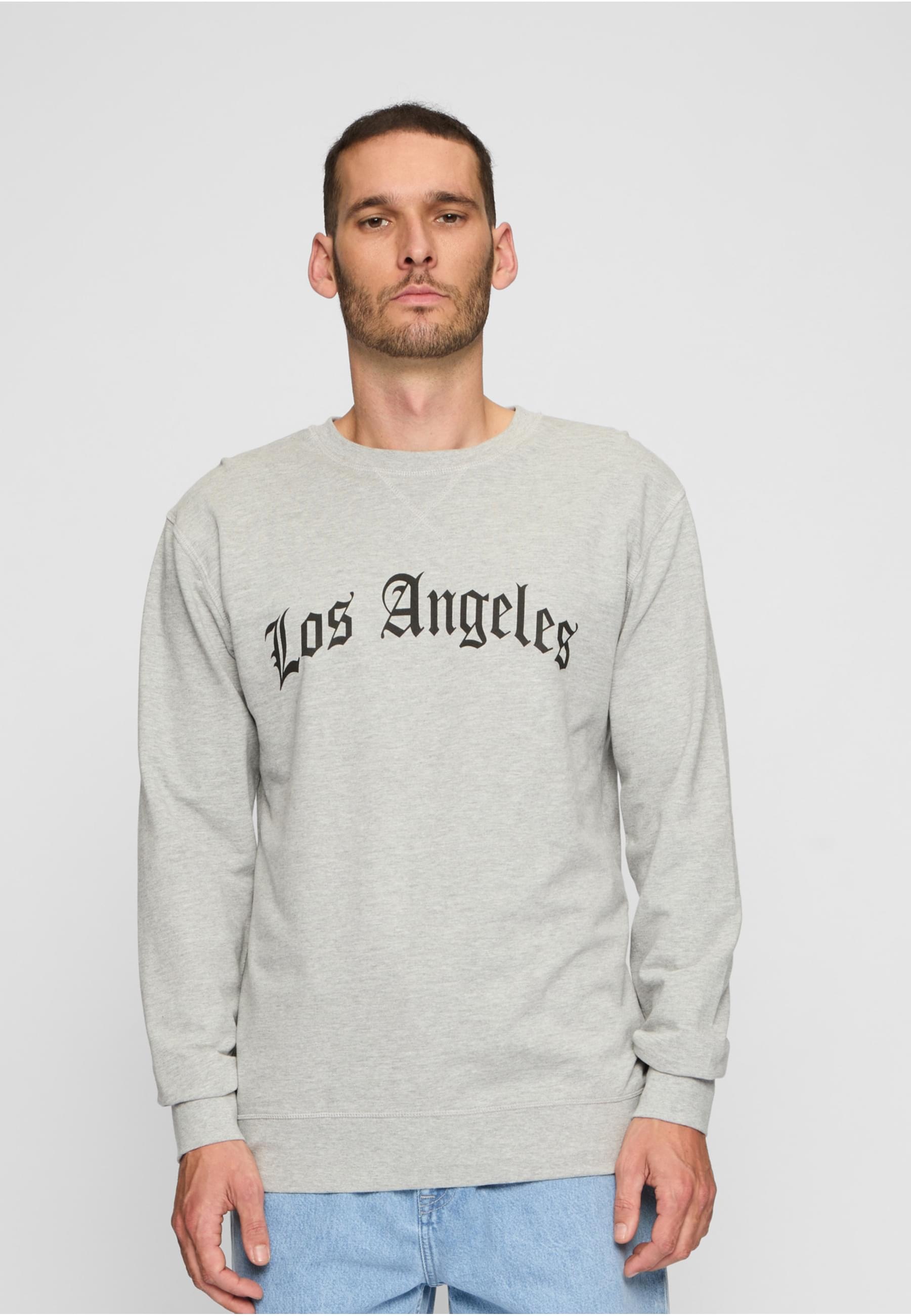 MisterTee Rundhalspullover »MisterTee Herren Los Angeles Wording Crewneck«, (1 tlg.)