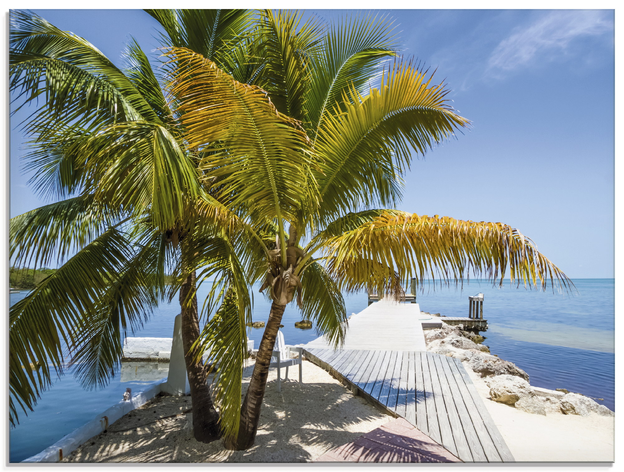 Artland Glasbild "Florida Keys Himmlischer Blick" Strand 1 Stk. tlg. in verschiedenen Größen