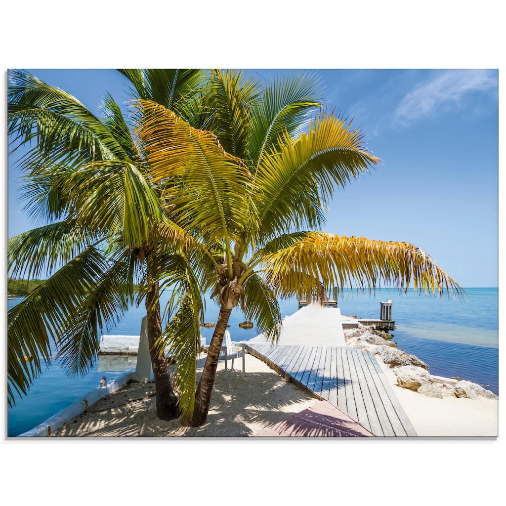 Artland Glasbild »Florida Keys Himmlischer Blick«, Strand, (1 St.)