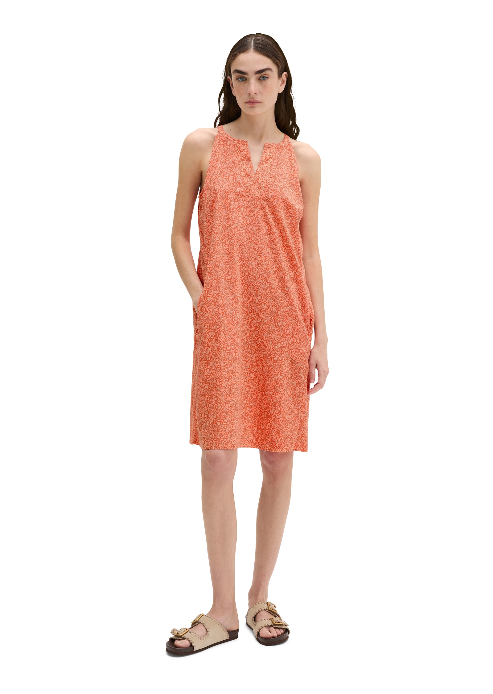 Marc O'Polo Sommerkleid loose aus bedrucktem Baumwoll-Voile