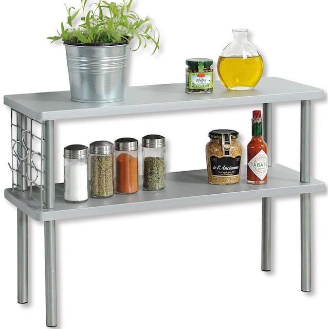 KESPER for kitchen & home Ablageregal, mit 2 Ablageböden in Farbe grau |  BAUR