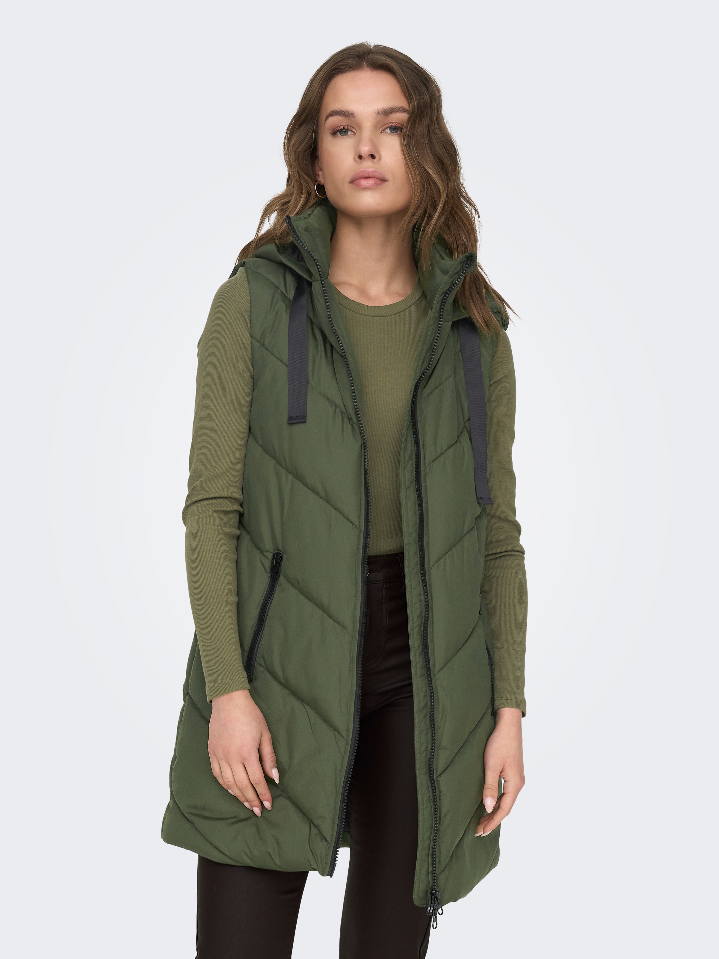 JDY Steppweste "JDYSKYLAR LIFE HOOD WAISTCOAT OTW NOOS" günstig online kaufen
