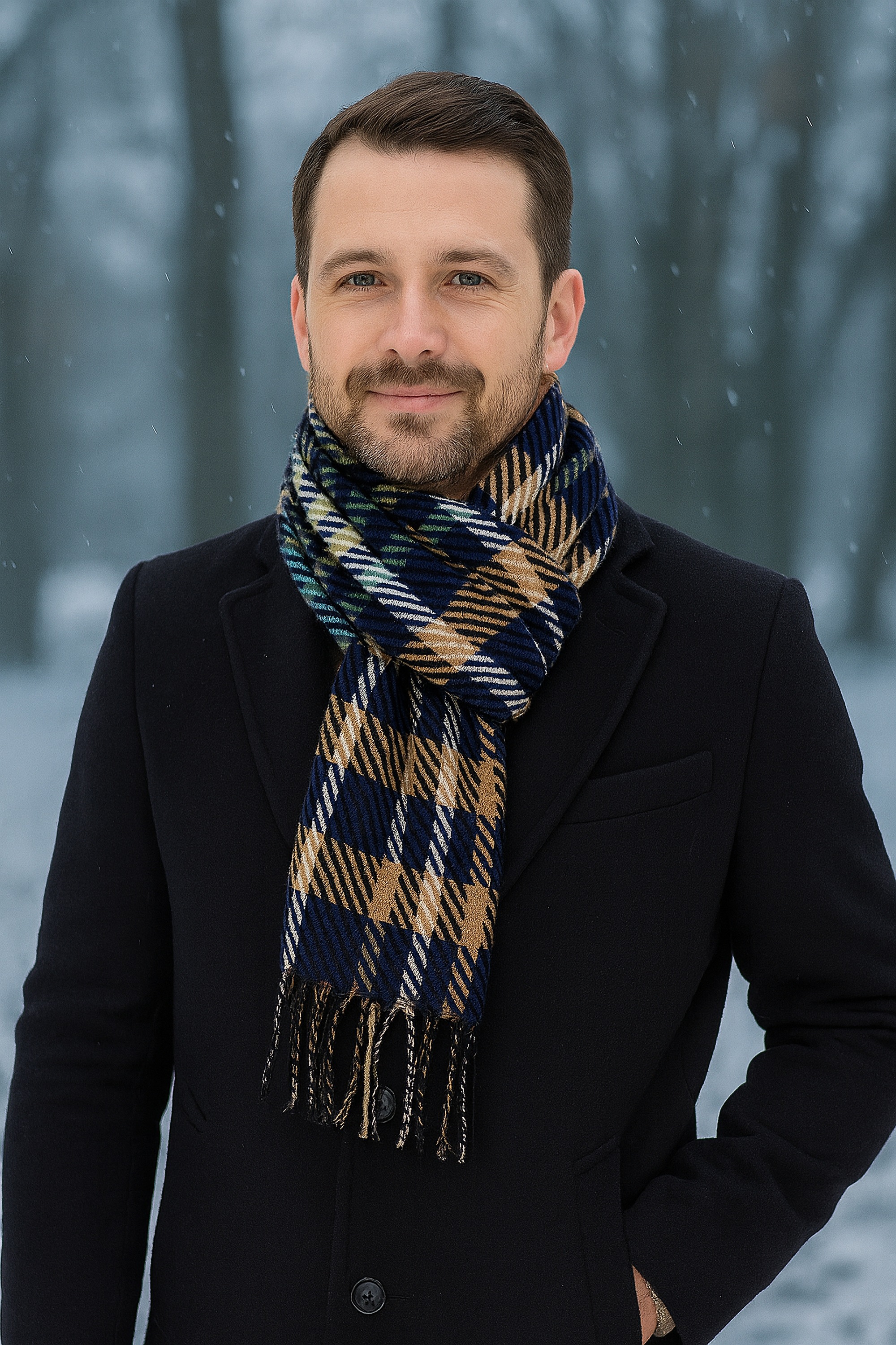 Thumbnail - COLLEZIONE ALESSANDRO Wollschal "Elegant" 1 Stk. tlg. moderner Karoschal, Made in Italy