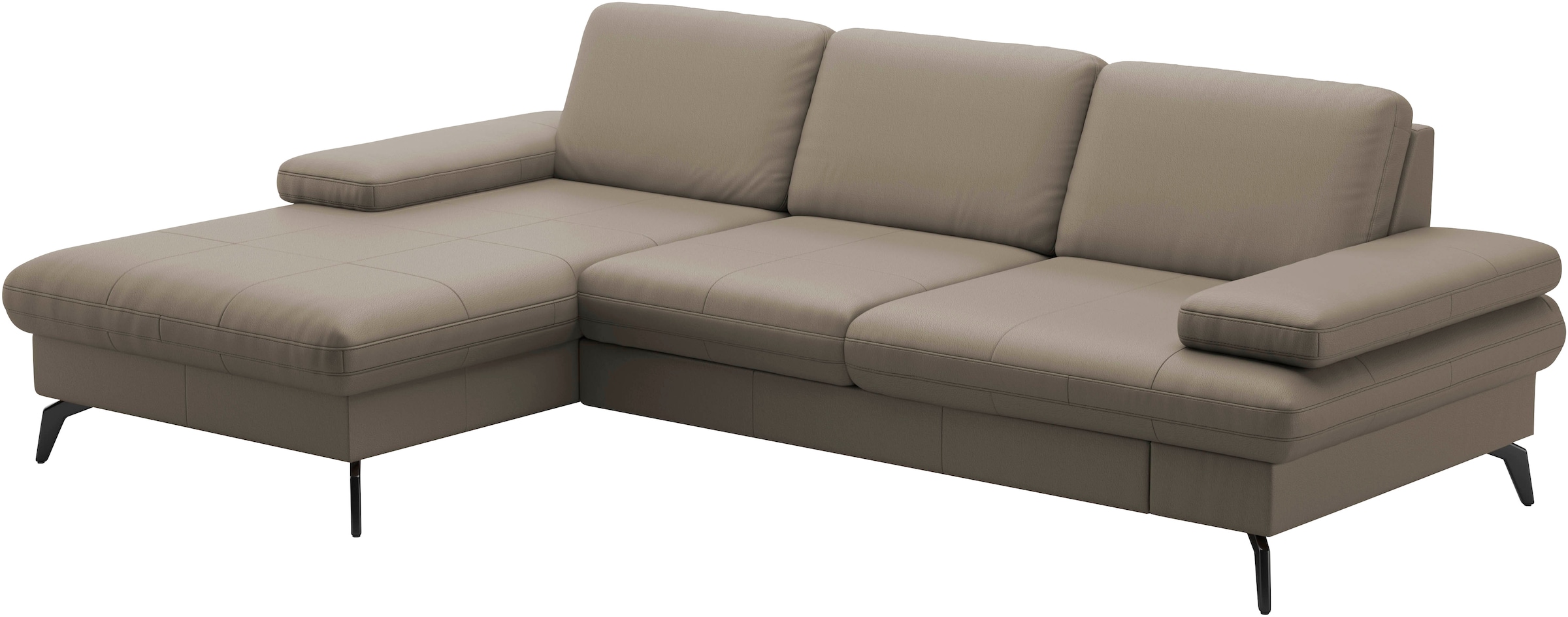 sit&more Ecksofa »Morris L-Form, inkl. Sitztiefenverstellung«, wahlweise mit Armteilverstellung, Bettfunktion & Bettkasten