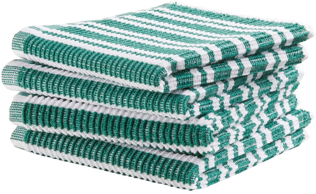 DDDDD Spültuch »Stripe, 30x30 cm, aus 100% Baumwolle«, (Set, 4 tlg.), mit luxuriöser Rippenstruktur und optimale Feuchtigkeitsaufnahme