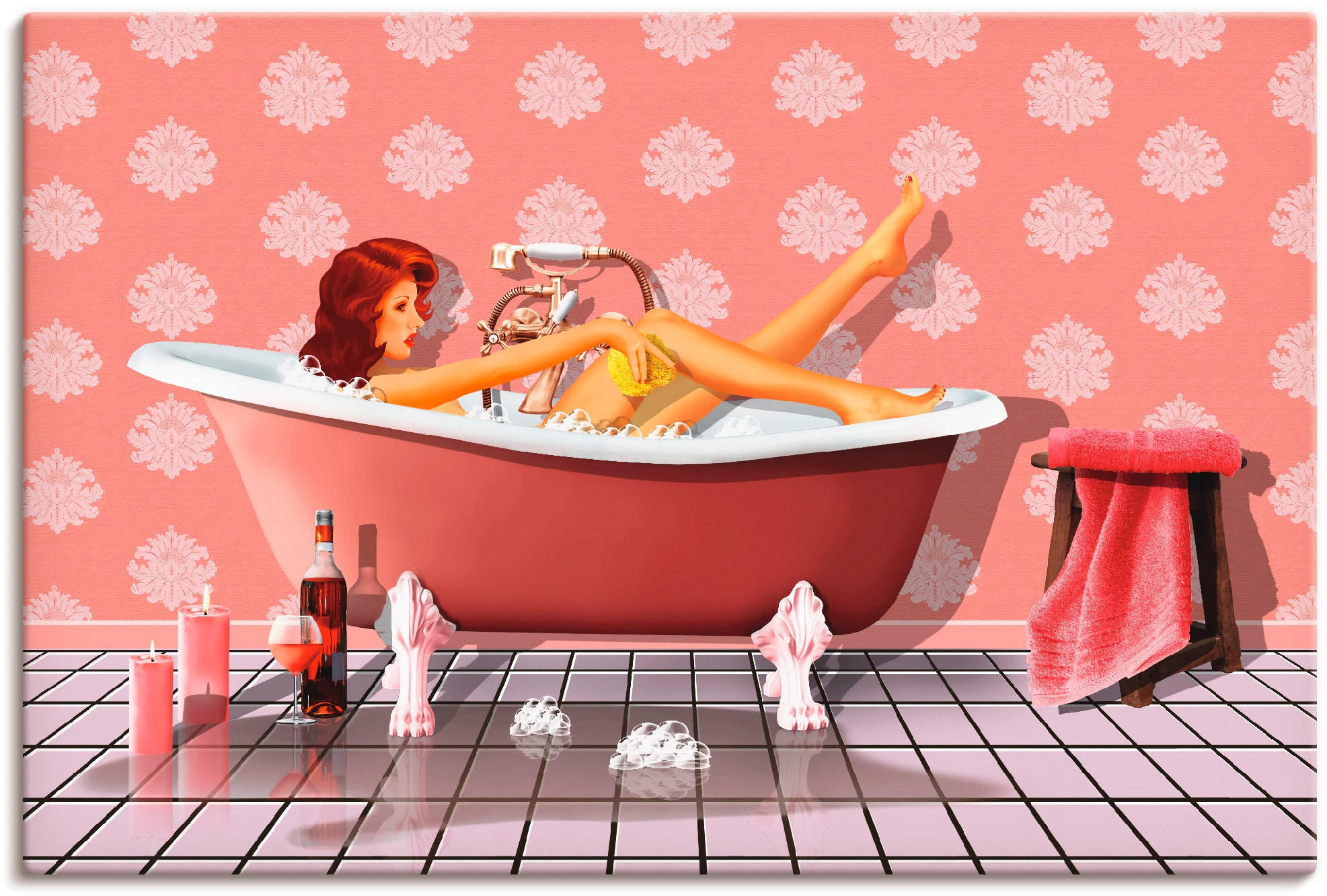 Artland Paveikslas »Pin Up Girl beim Badevergn...