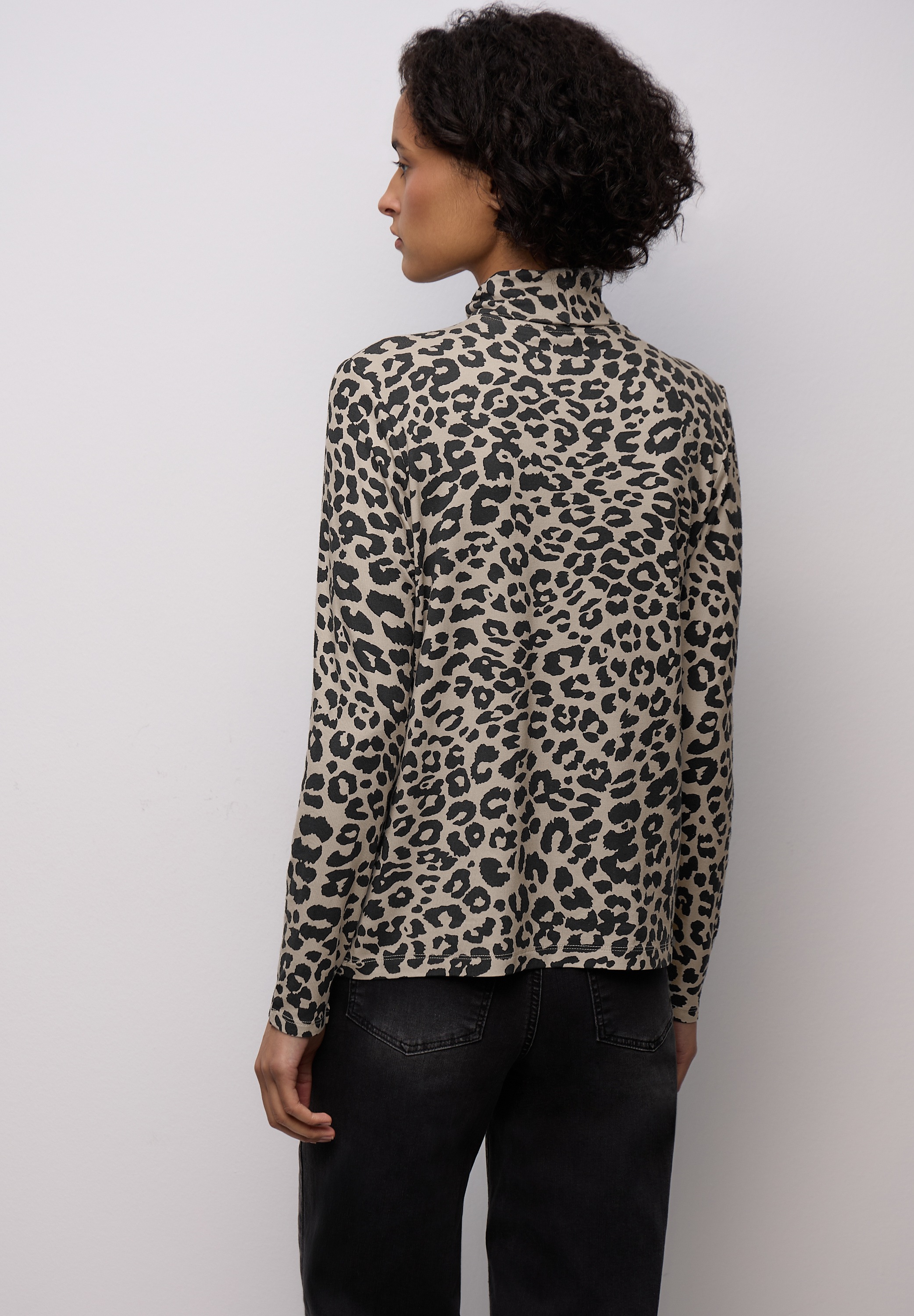 STREET ONE Rollkragenshirt mit Leoprint günstig online kaufen
