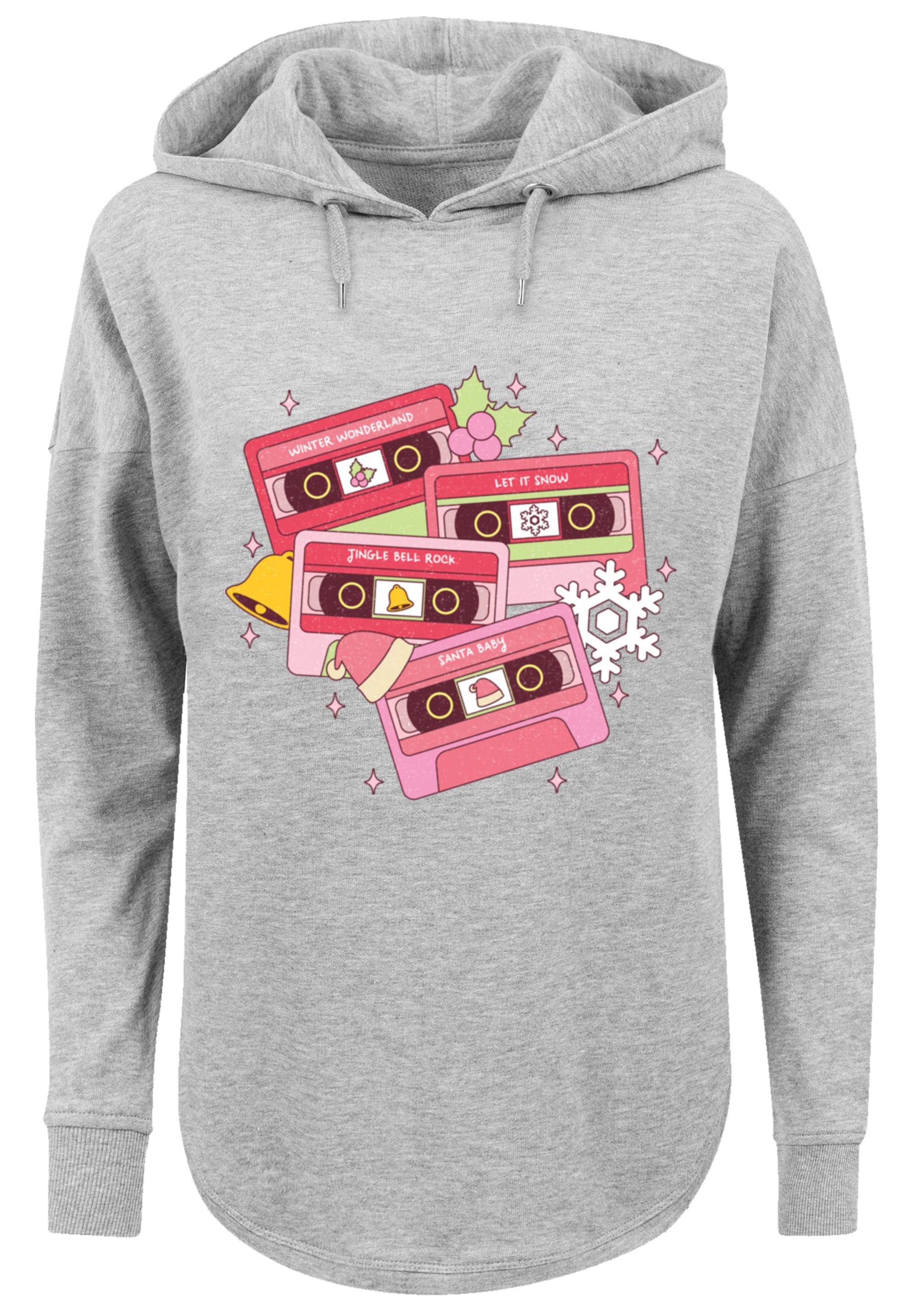 F4NT4STIC Kapuzenpullover »Weihnachten Retro Song Tapes Pink«, Premium Qualität, Weihnachts-Kollection