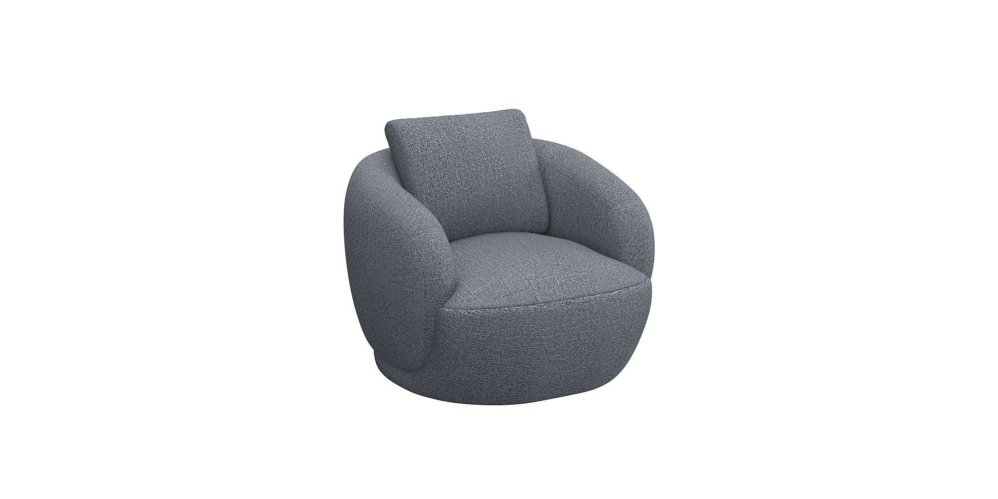 FLEXLUX Sessel »Torino, rund, drehbar, Einzelsofa, Polstersessel,«, Modernes, organisches Sessel-Design, Kaltschaum, Wellenunterfederung