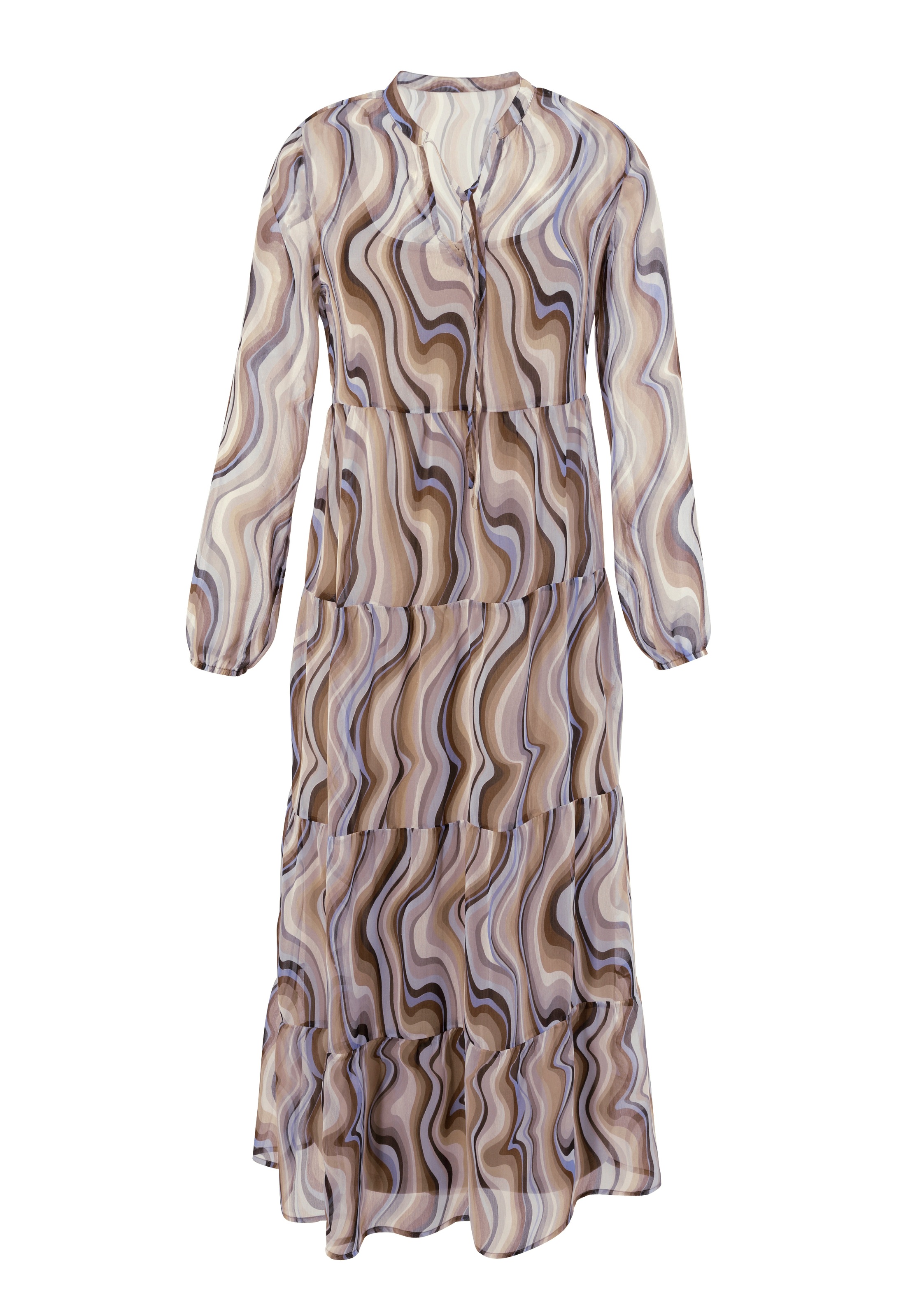 Aniston SELECTED Maxikleid, in Stufenoptik