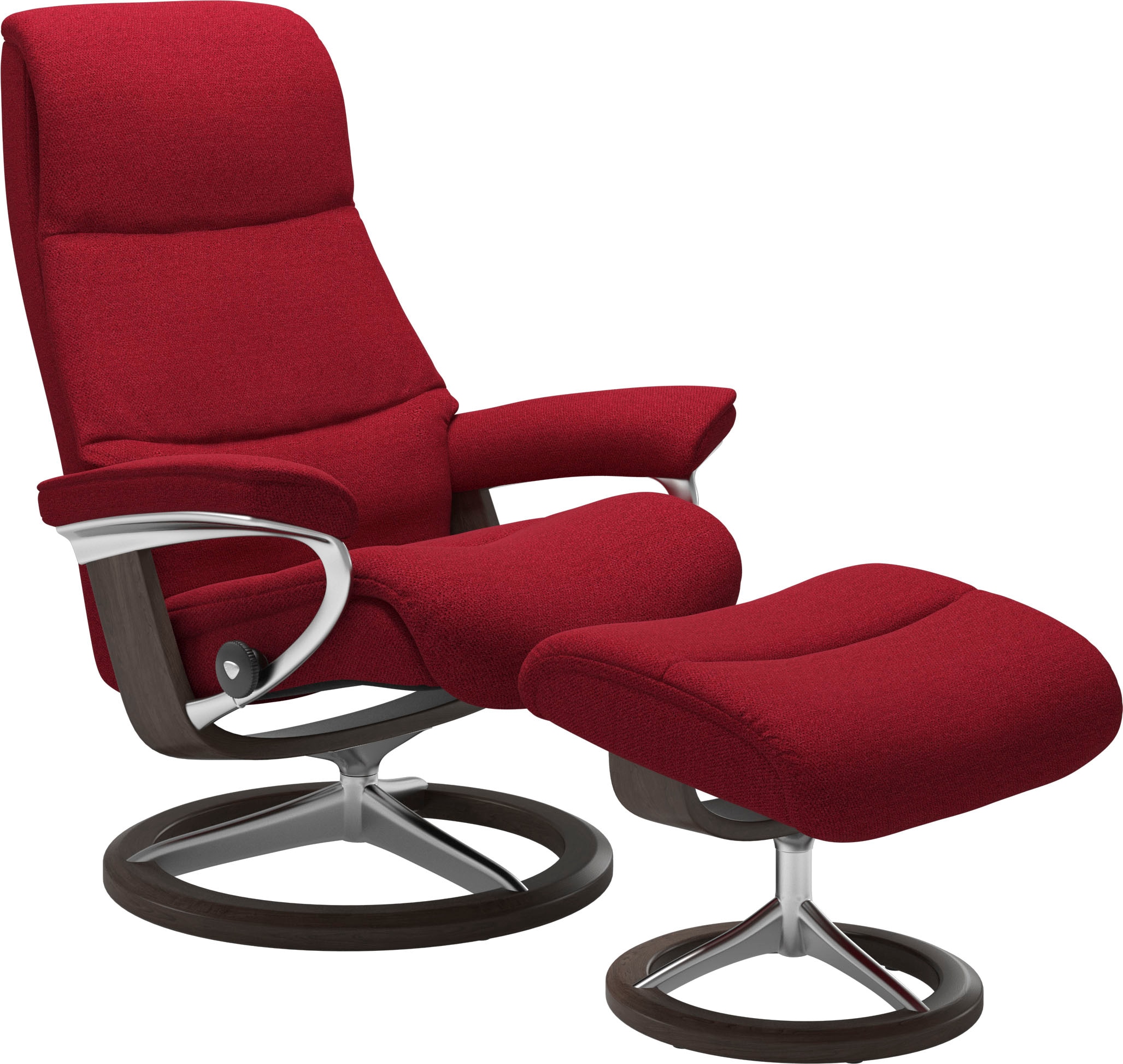 Stressless® Relaxsessel »View«, (Set, Relaxsessel mit Hocker), mit Signature Base, Größe S,Gestell Wenge