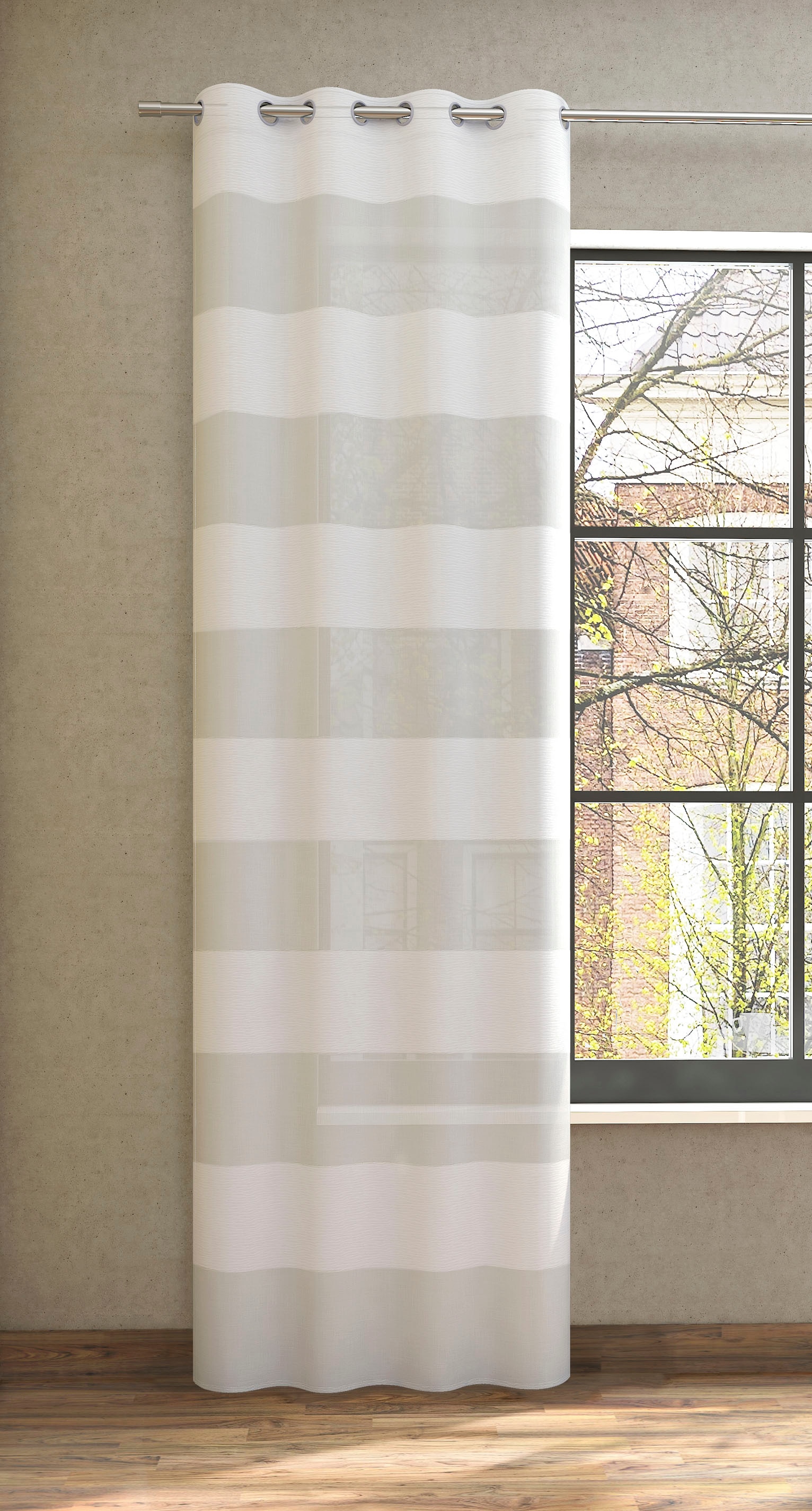 Neutex for you! Vorhang (1 | St.), 3D Leinen-Look Musterung im »SONORA«, Rechnung auf BAUR