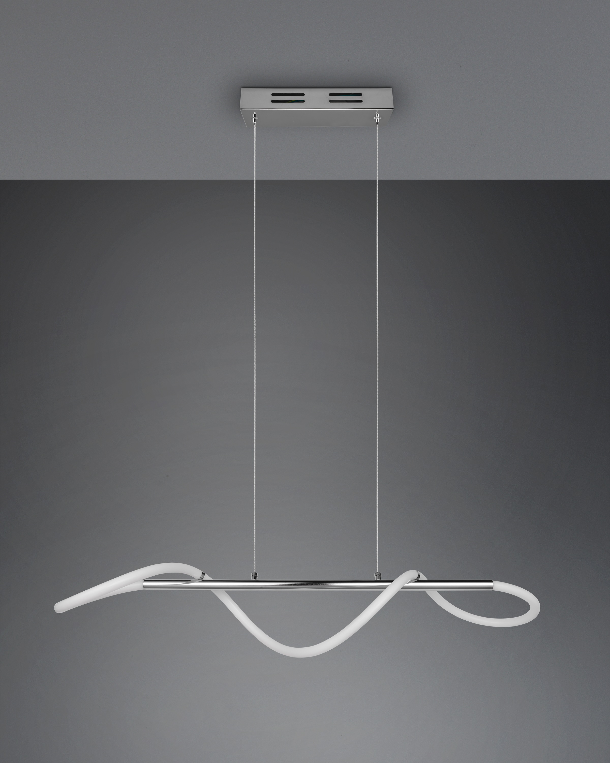 REALITY Leuchten LED Pendelleuchte »ARGOS, Hängelampe Esszimmer Wohnzimmer, 28W LED kaltweiß 4000K 3500 Lm«, 1 flammig, Leuchtmittel LED-Board | LED fest integriert, Hängeleuchte höhenverstellbar bis 150cm, 3 Stufen Switch Dimmer