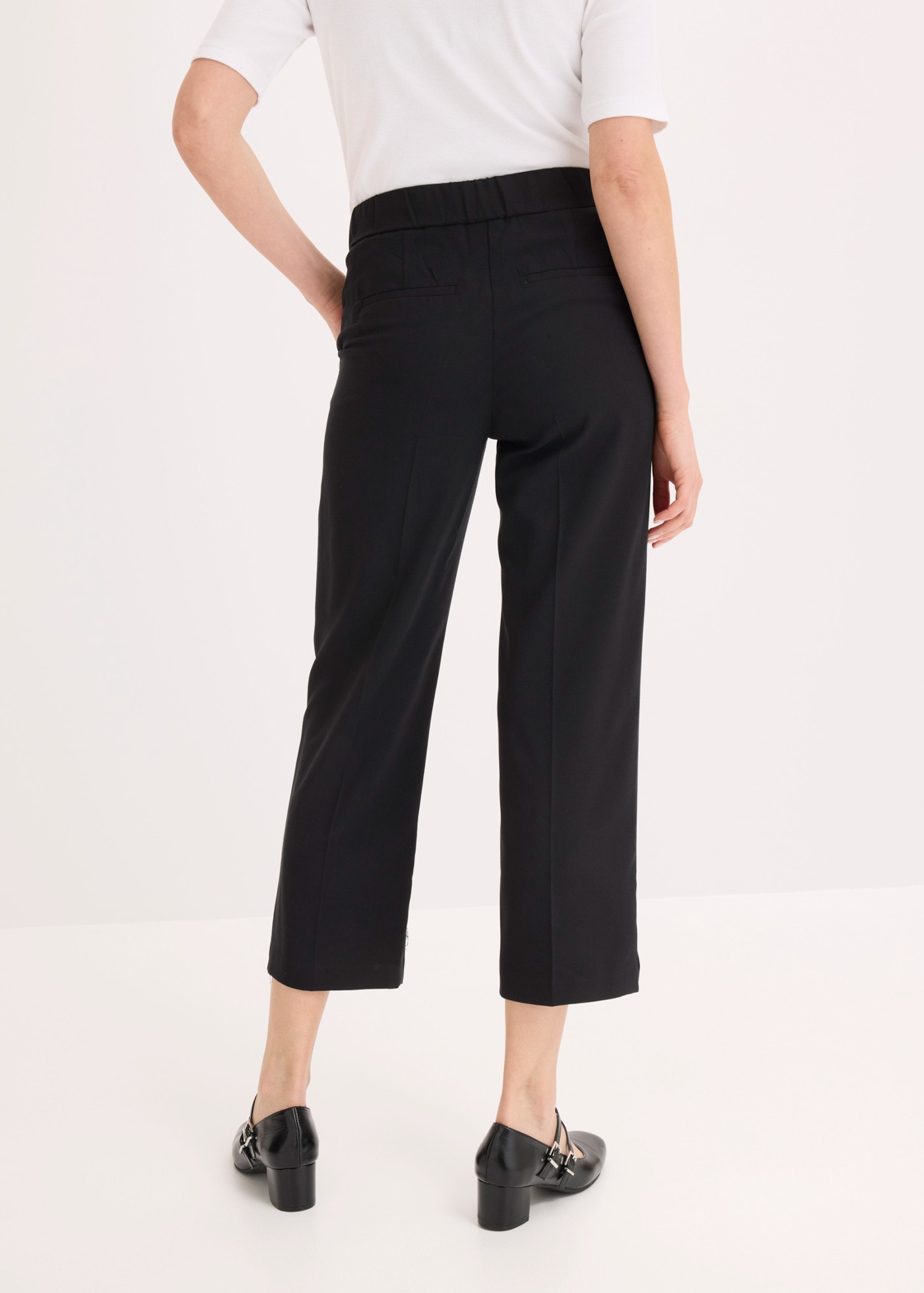 bonprix 3/4-Hose  Regular Fit, mit Schlitz, aus Polyester, Viskose und Elasthan