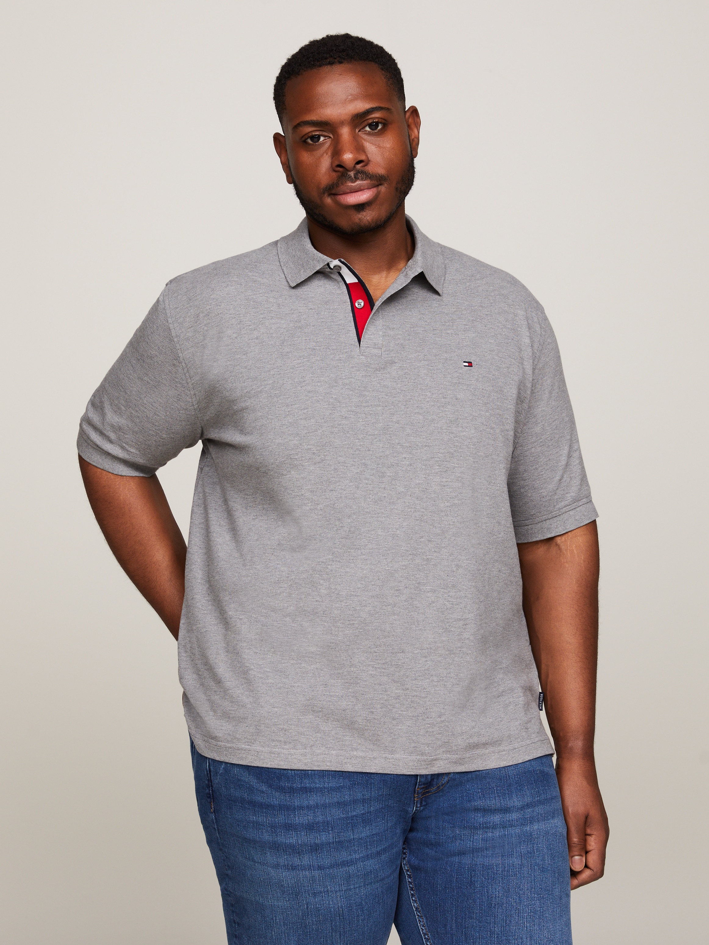 Tommy Hilfiger Big & Tall Poloshirt »BT-FLAG UNDER PLACKET REG POLO-B«, Große Größen mit Logoprägung