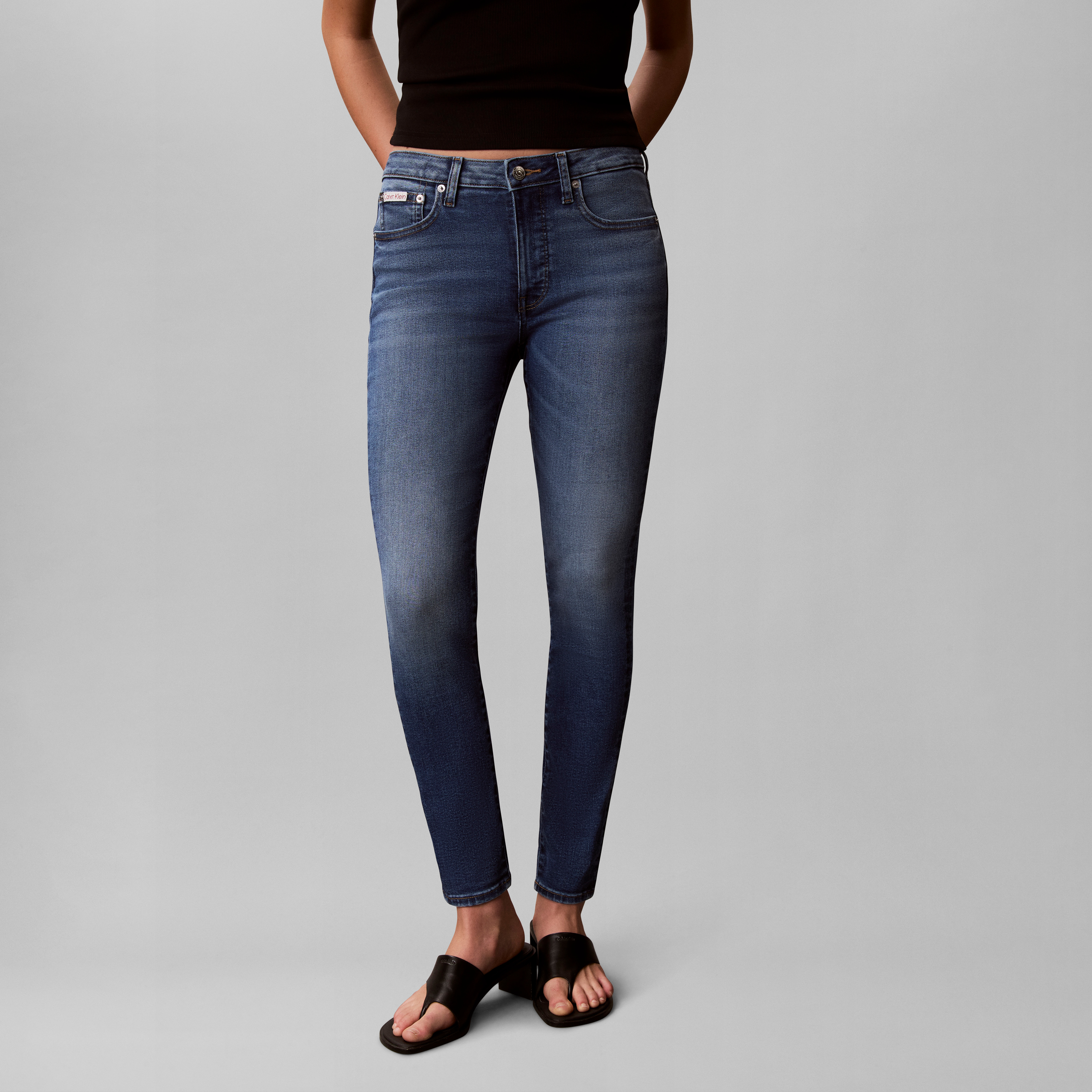 Calvin Klein Jeans Skinny-fit-Jeans "MID RISE SKINNY INDIGO STATION" Skinny fit mit Taschen