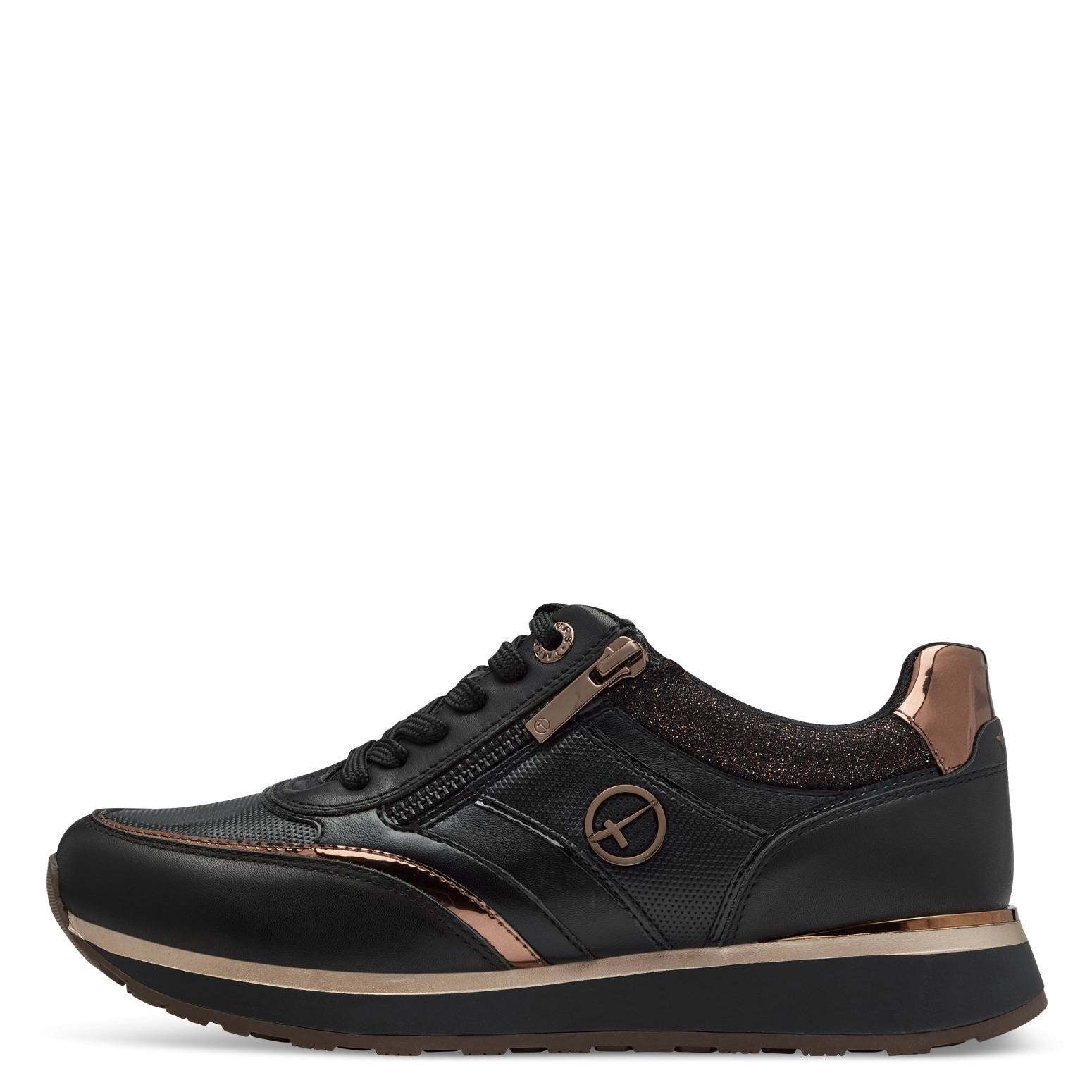 Tamaris Plateausneaker, Schnürschuh, Halbschuh, Freizeitschuh mit Außenreißverschluss
