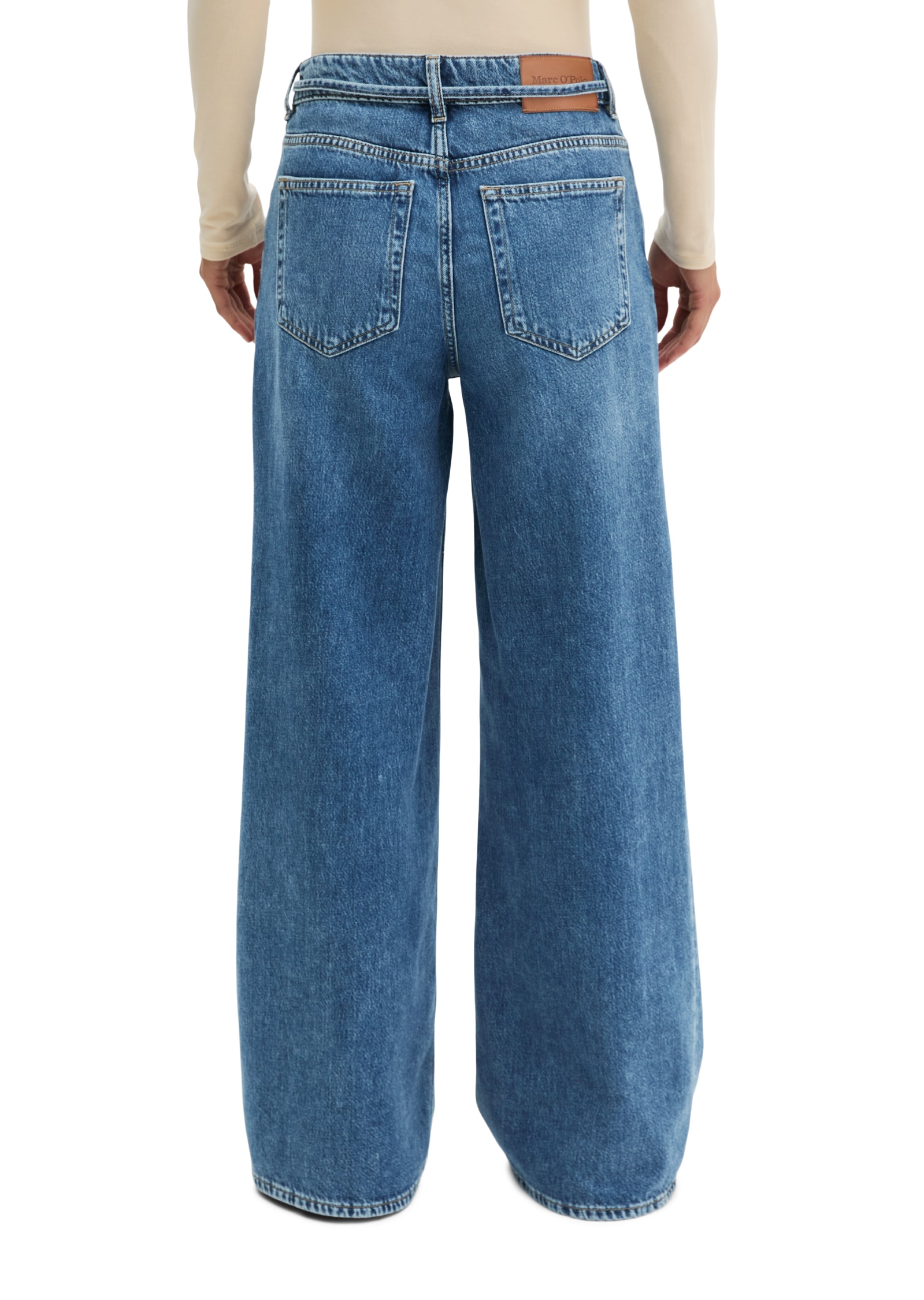 Marc O'Polo Weite Jeans Model Lania wide aus Rigid Denim ohne Elasthan
