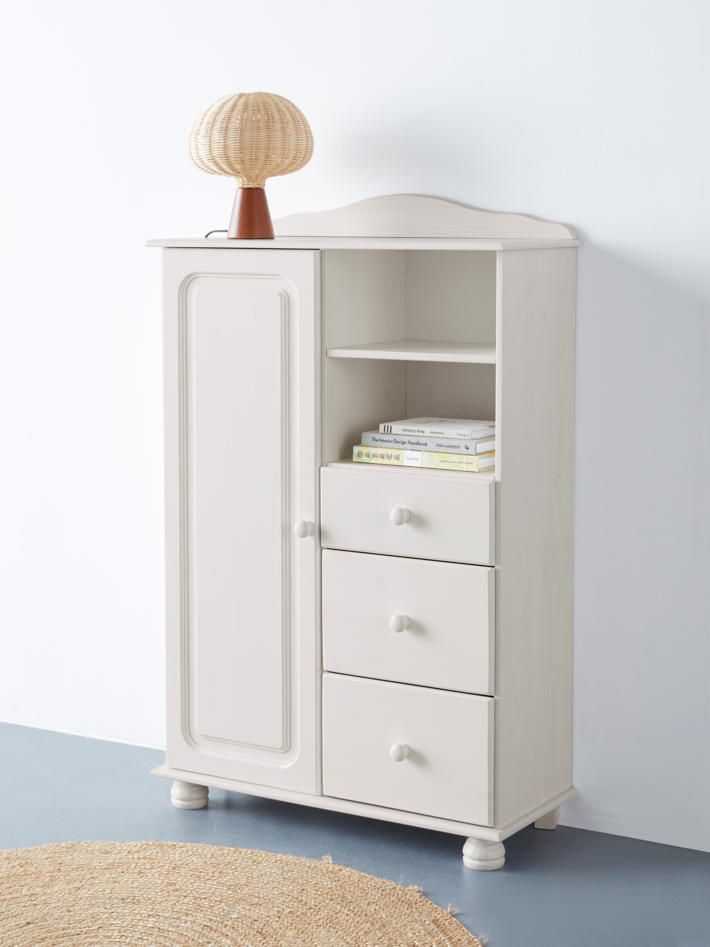 OTTO home Highboard "Mette" Stauraumschrank mit 3 Schubladen und verstellbaren Einlegeböden
