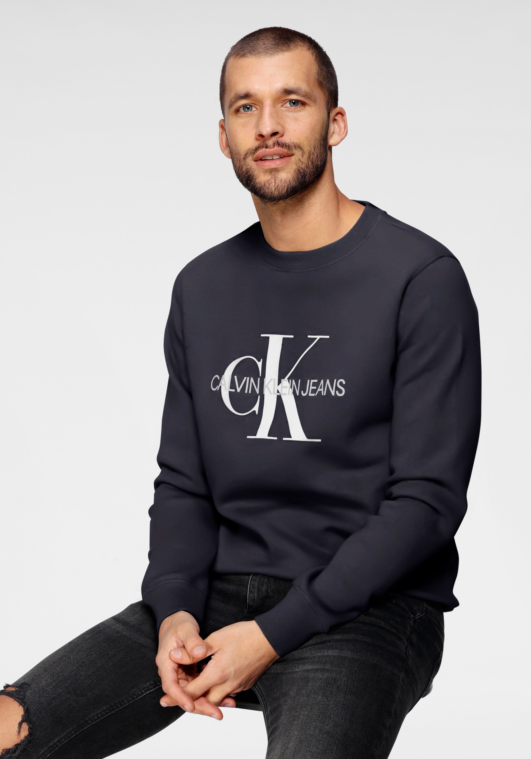 Calvin Klein MONOGRAM Jeans »ICONIC CREWNECK« bestellen ▷ BAUR Sweatshirt 
