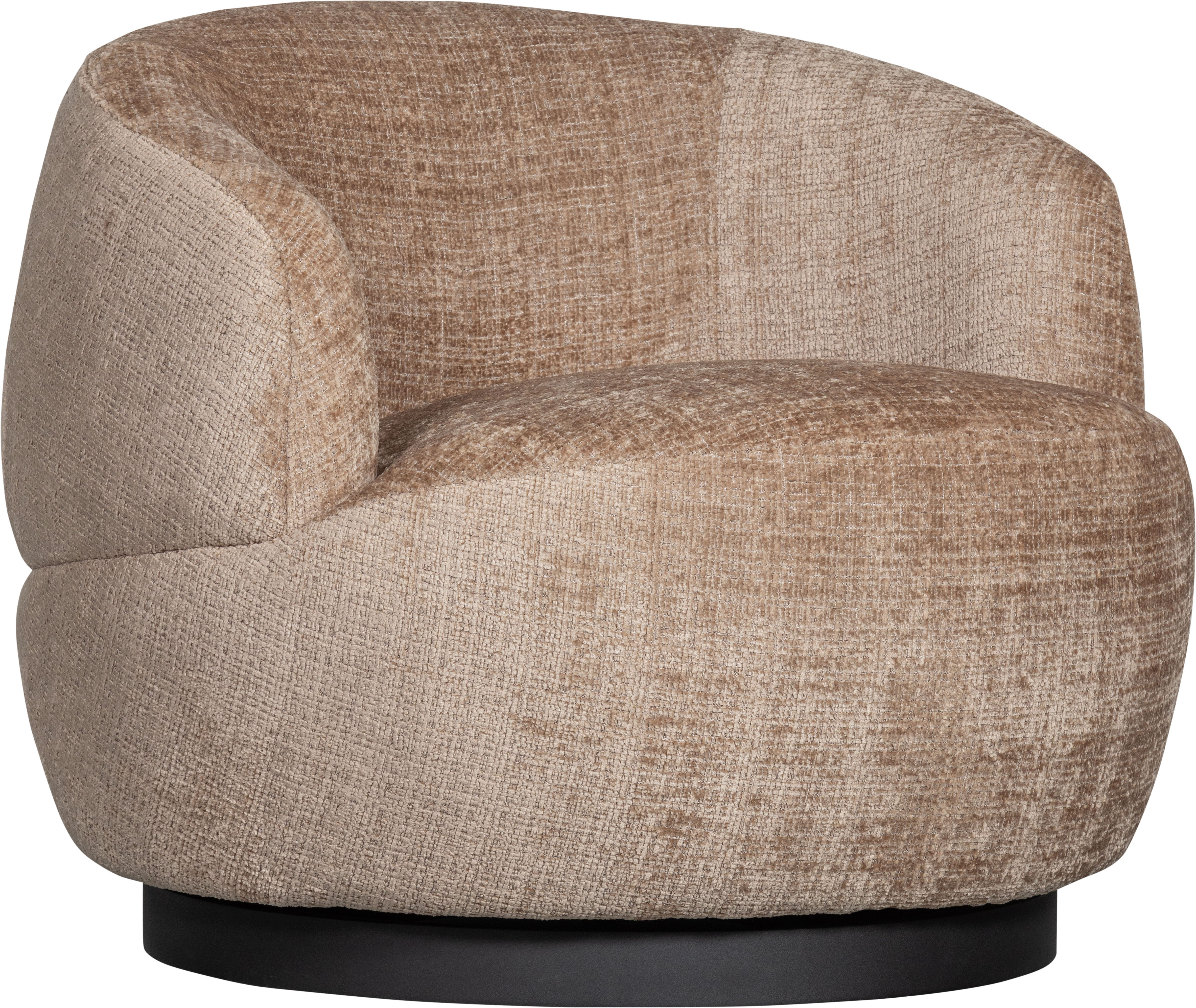 WOOOD Drehsessel "Woolly Bezug mit Drehmechanismus H 71 x B 84 x T 88 cm" Chenille-Bezug, Tragkraft 125 kg, Maximale Verschleißfestigkeit
