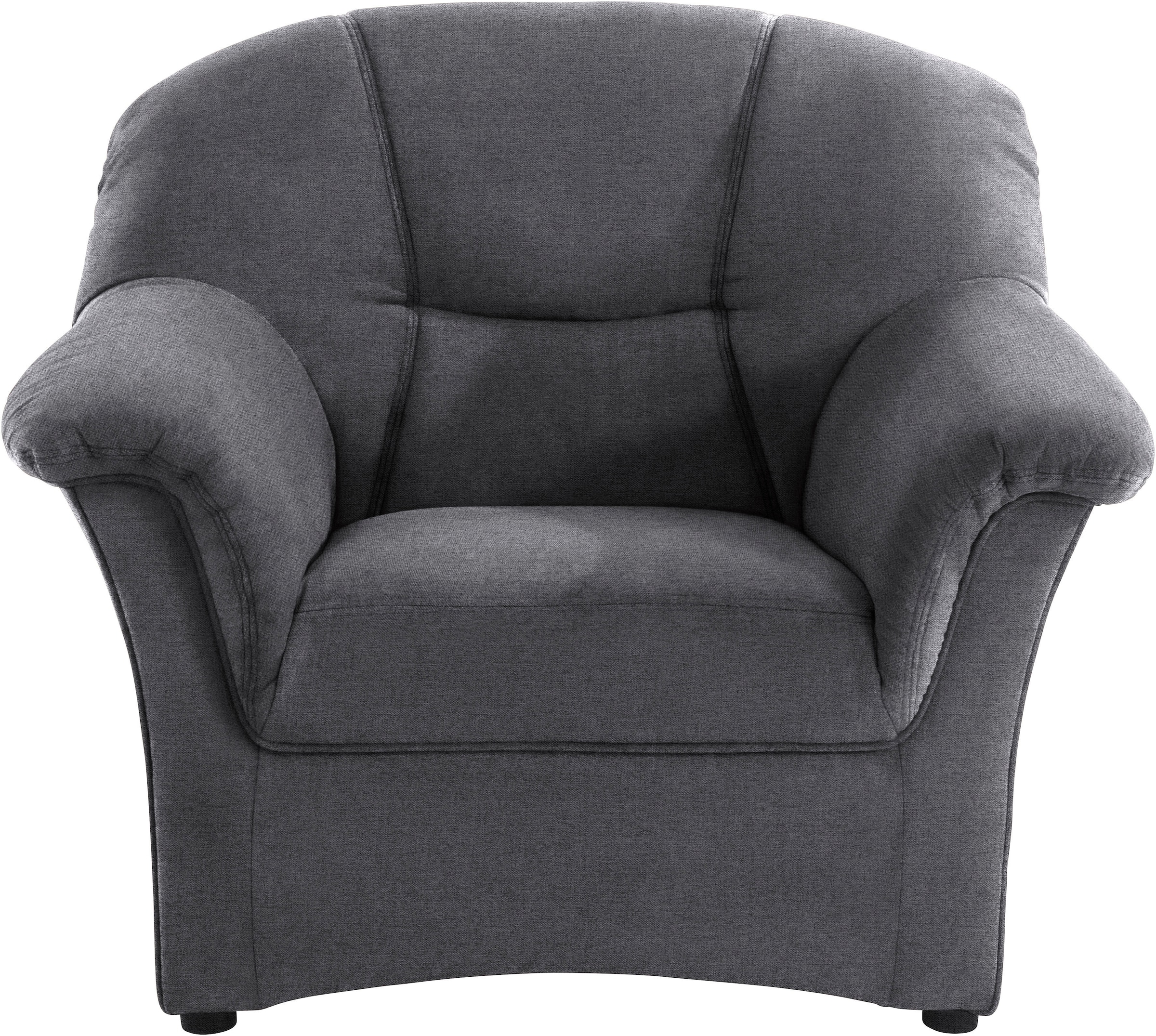 DOMO collection Sessel "SARAFINA Breite 102 cm, auch mit Federkern für noch mehr Sitzkomfort" whlw. mit Federkern, elegantes Design
