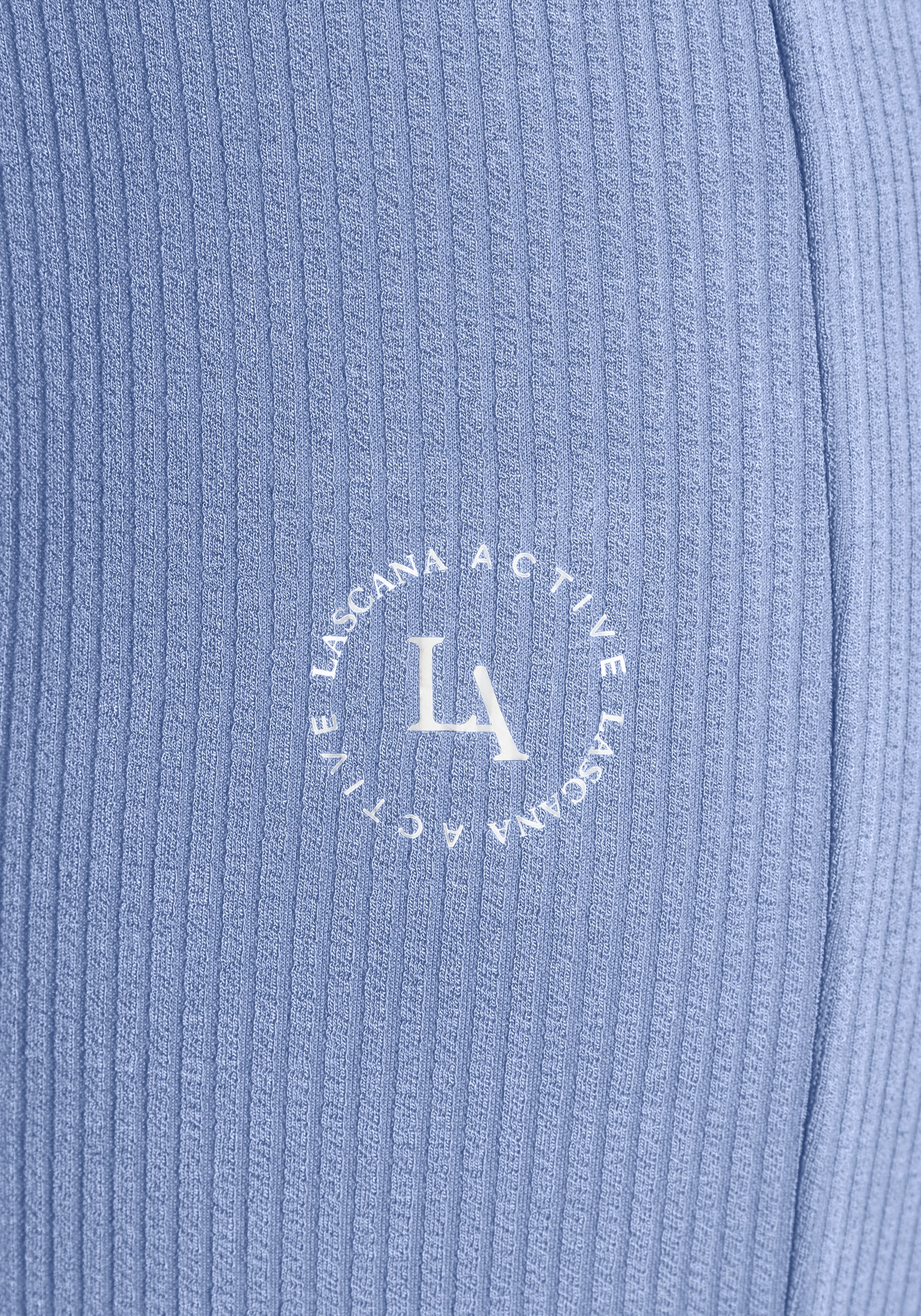 LASCANA ACTIVE Sporthose, aus elastischer Rippstruktur