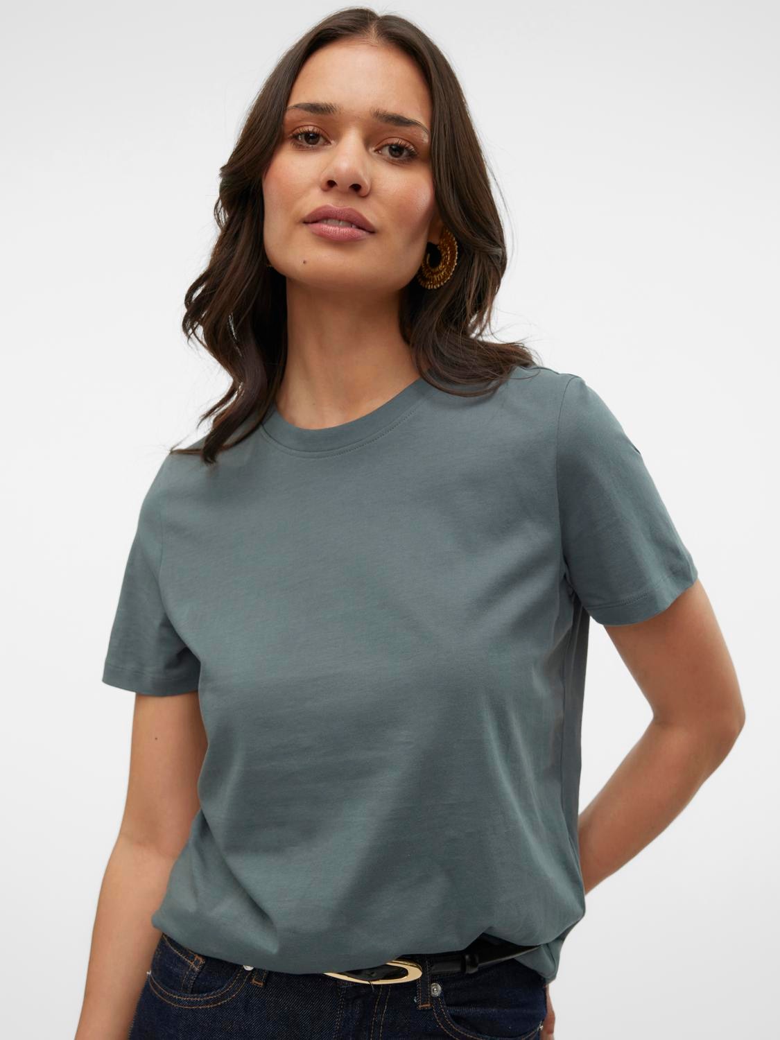 Vero Moda Kurzarmshirt "VMPAULINA SS T-SHIRT GA JRS NOOS" günstig online kaufen