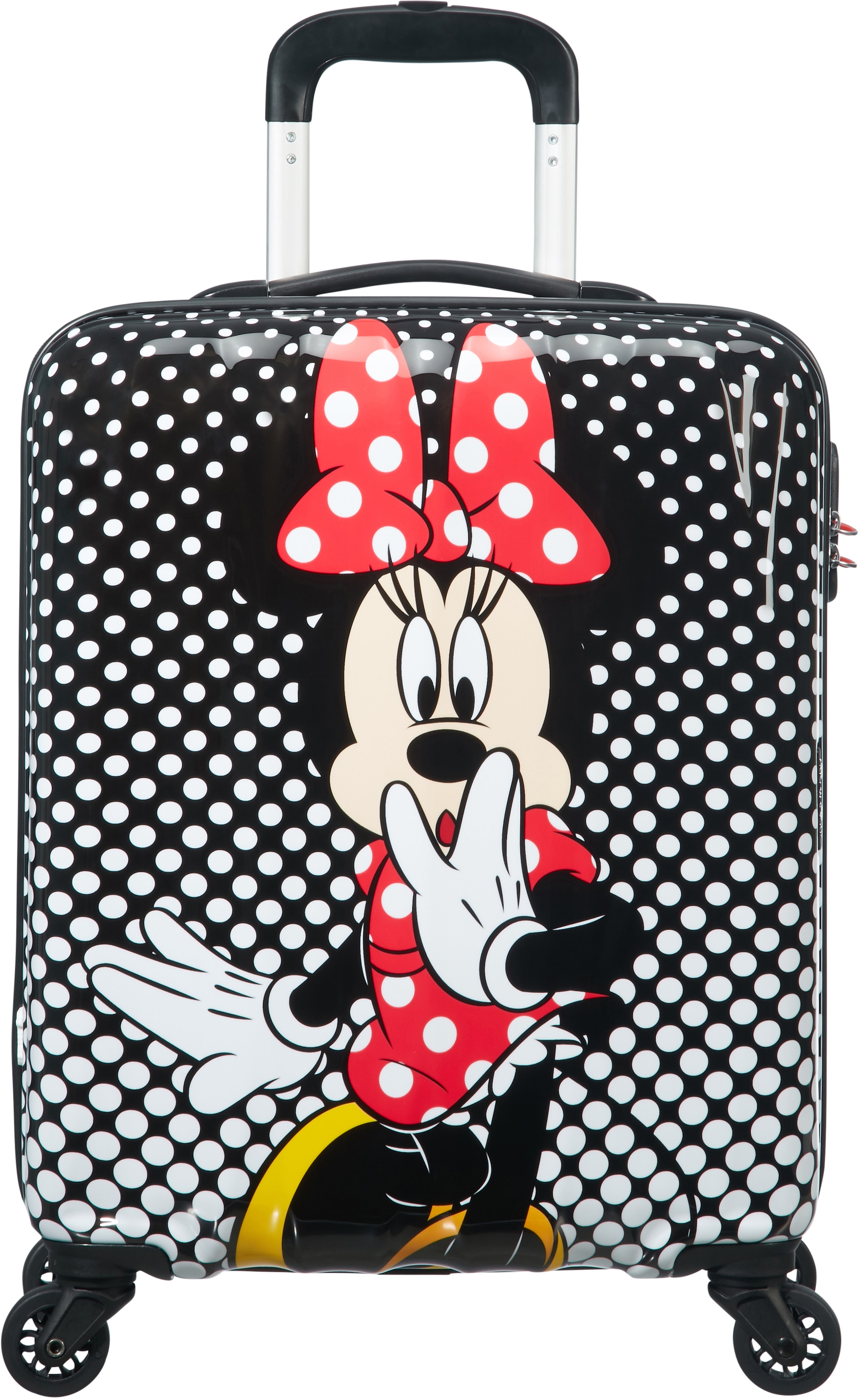 American Tourister® Hartschalen-Trolley »Disney Legends, Minnie Mouse Polka Dot, 55 cm«, 4 Rollen, Kinderreisekoffer Handgepäck Reisekoffer Trolley