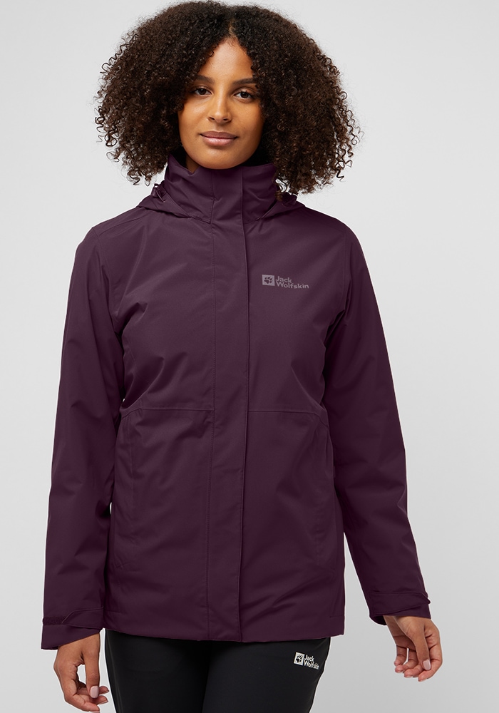 Jack Wolfskin 3-in-1-Funktionsjacke "ROTWAND 3IN1 JKT W", mit Kapuze