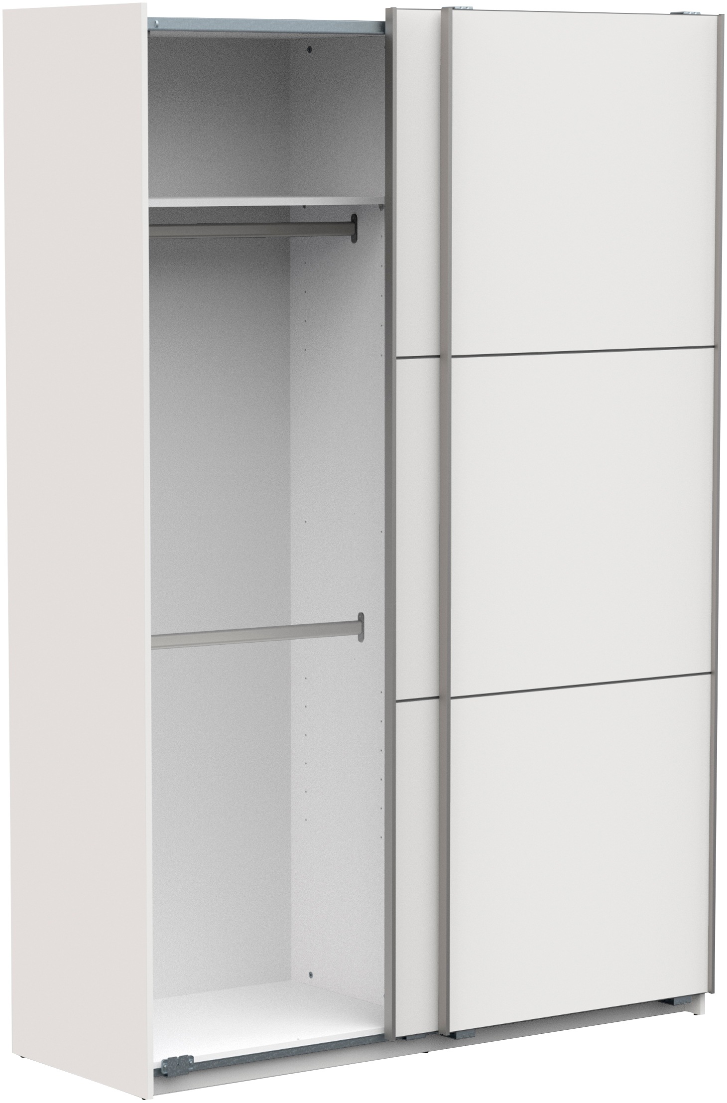 Demeyere GROUP Schiebetürenschrank »Alhambra«, (B/H/T ca. 148/224/60cm), viel Stauraum, 2 Kleiderstangen aus Stahl, viele Ablageflächen