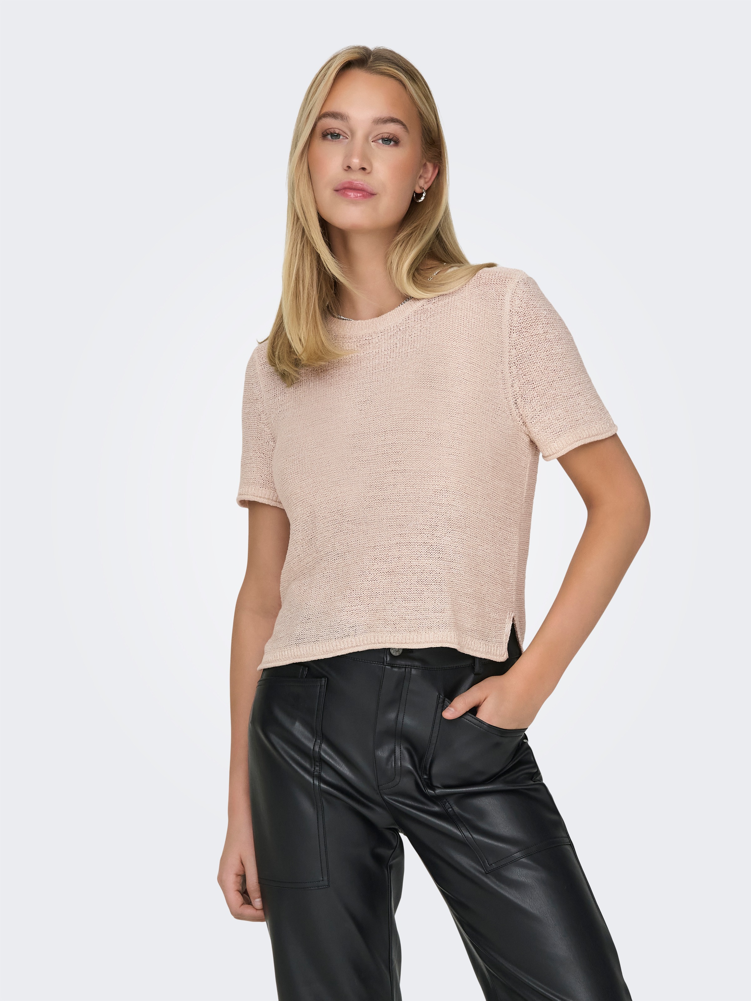 ONLY Kurzarmpullover "ONLSUNNY S/S PULLOVER NOOS KNT", mit leichtem Struktu günstig online kaufen