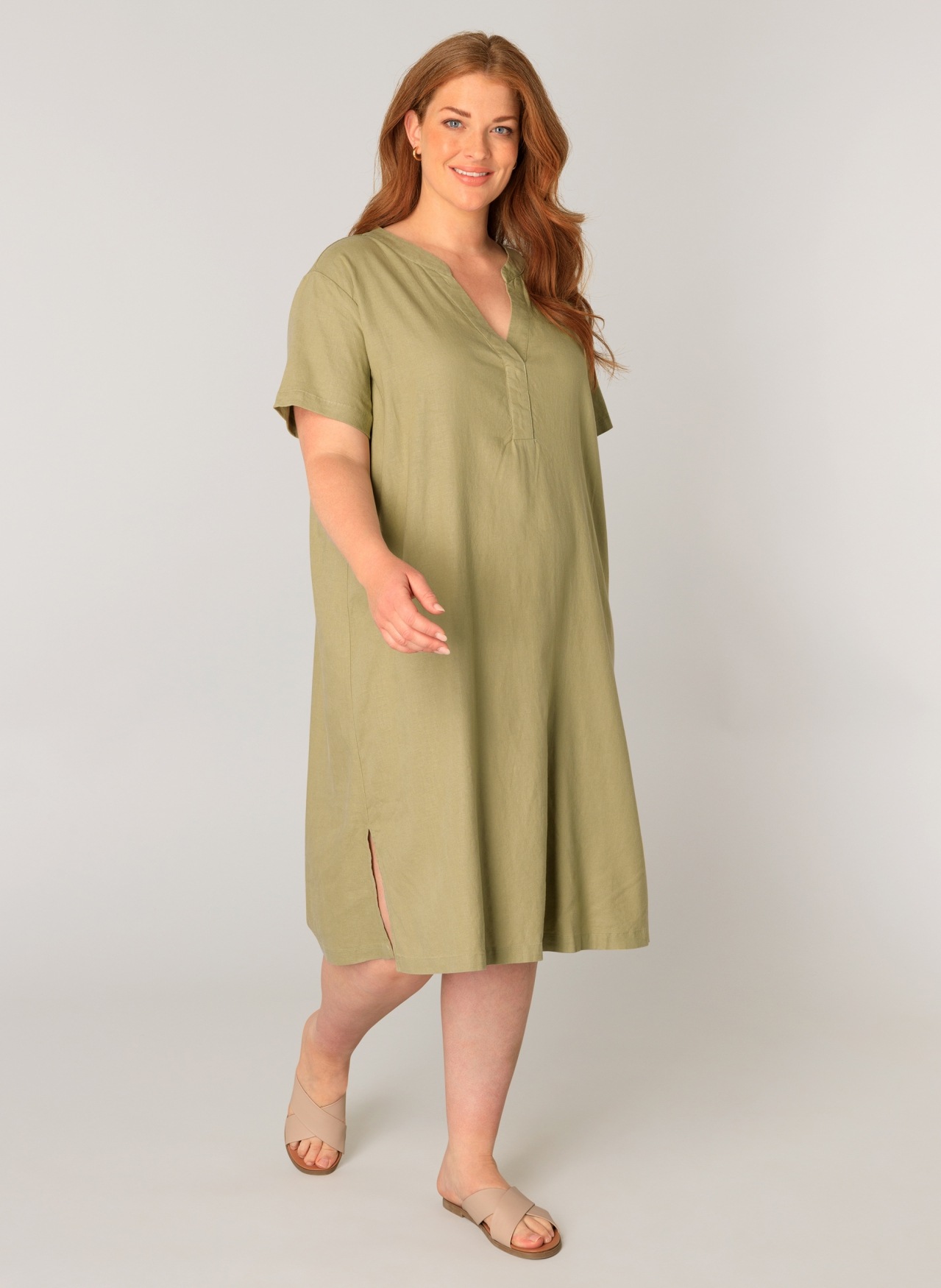 Base Level Curvy Tunikakleid »Yacinthe«, mit Leinen