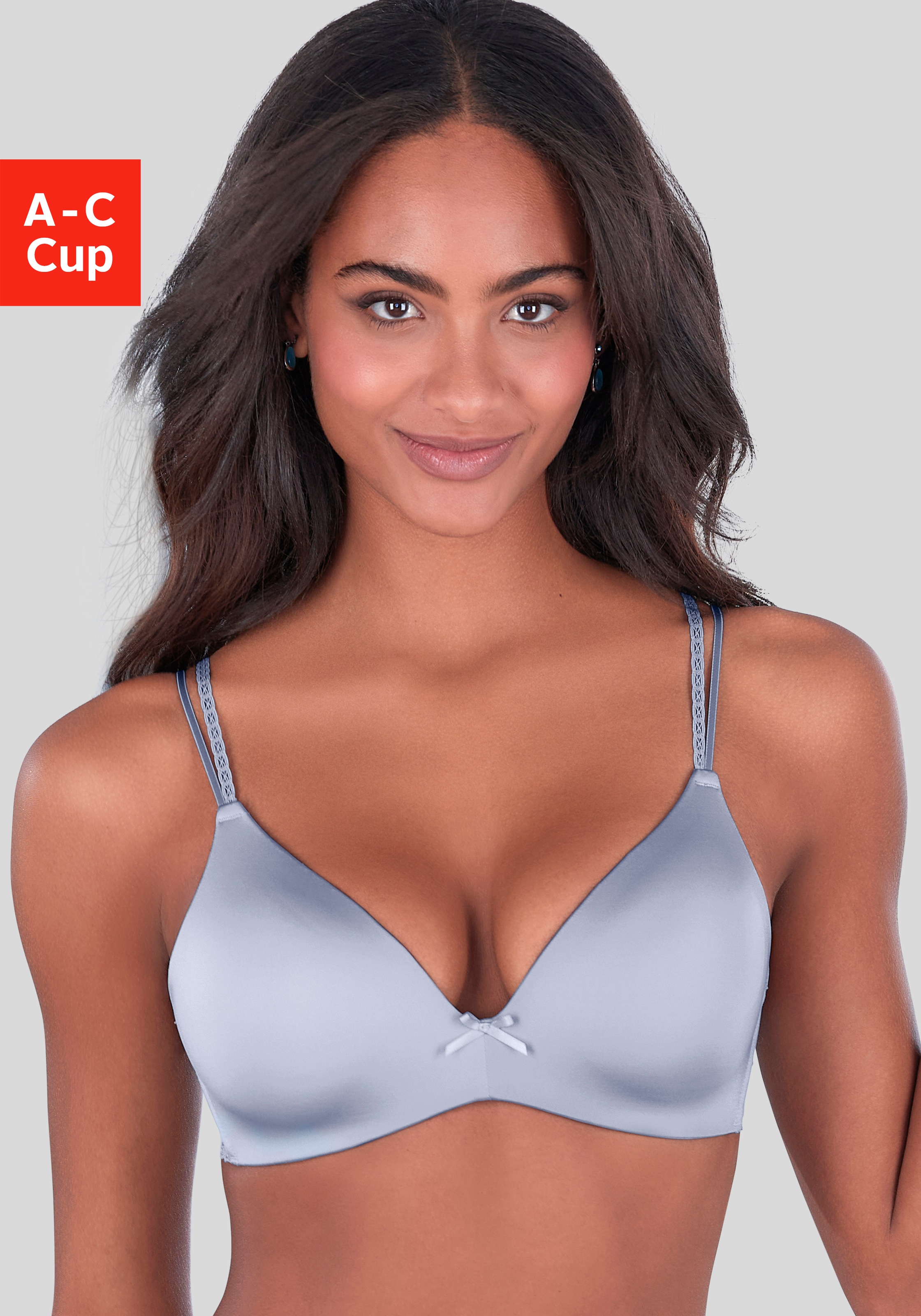 Vivance Bralette-BH "Anisa" (ohne Bügel) mit Push-up-Kissen und Spitzenrück günstig online kaufen