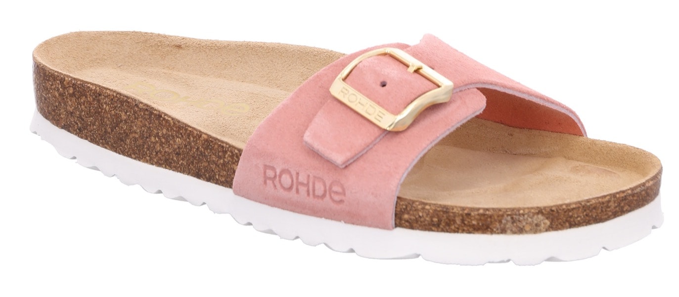 Rohde Pantolette, Keilabsatz, Sommerschuh, Schlappen mit vorgeformtem Softfußbett