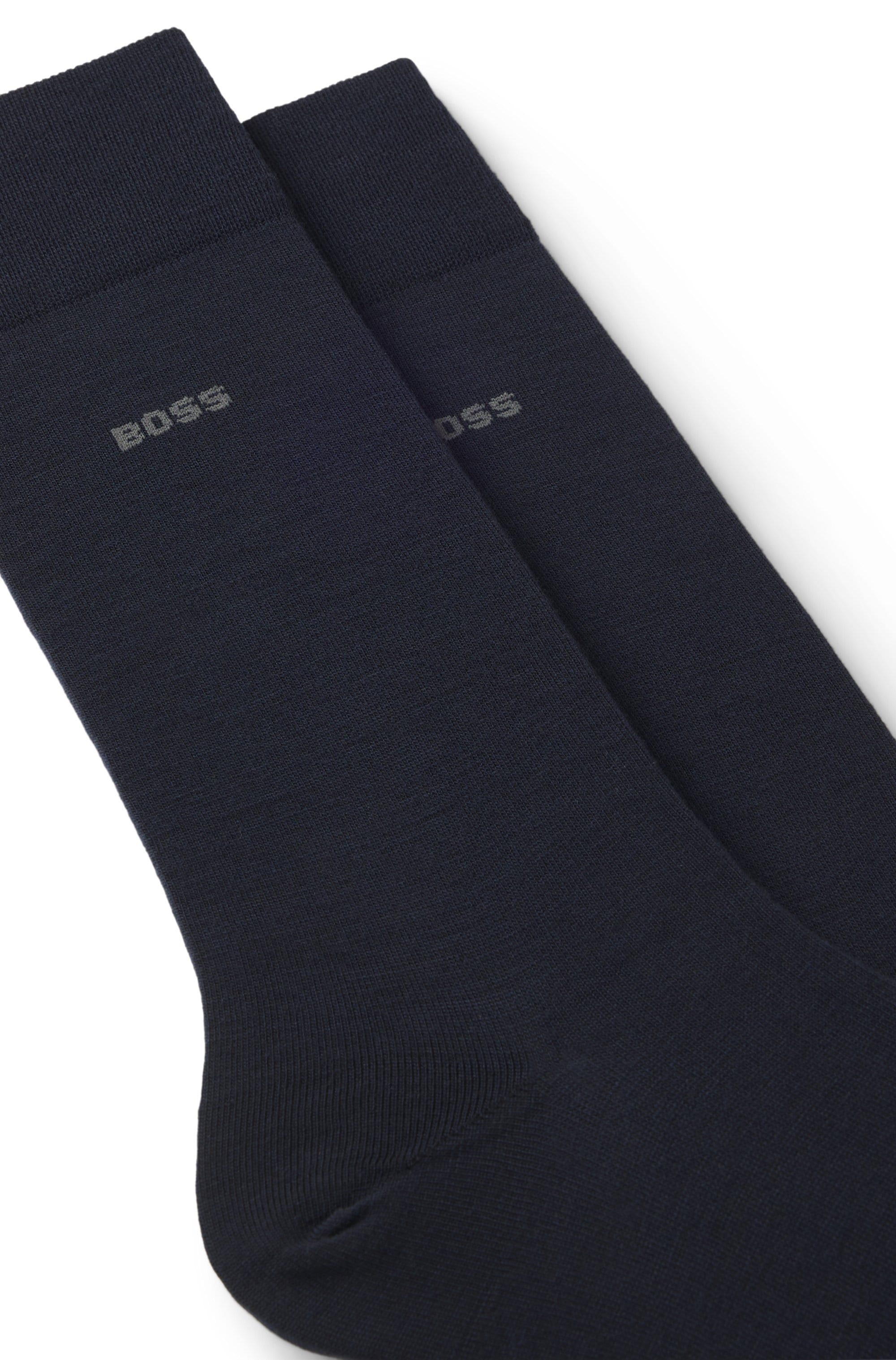 BOSS Socken »2P RS Uni WO« Packung, 2 Paar tlg. mit eingesticktem Markenlogo, Woll-Mix