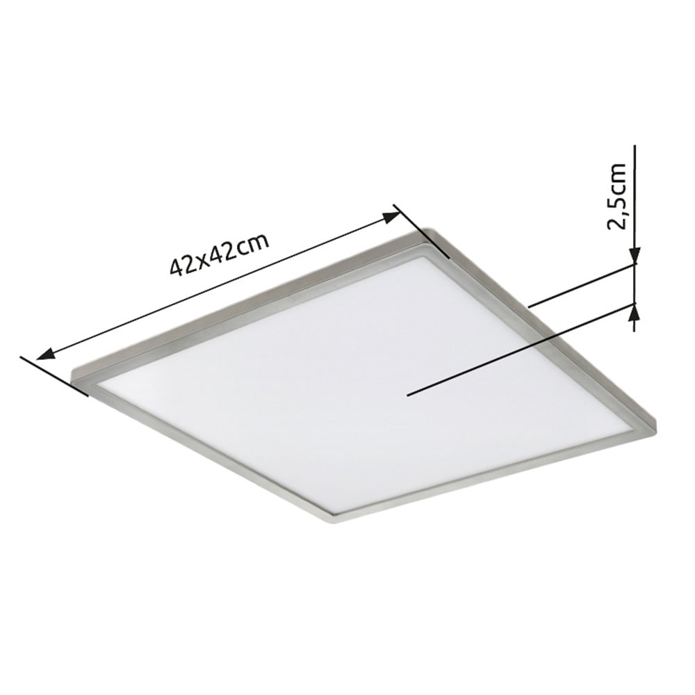 GLOBO LIGHTING LED Deckenleuchte »SAPANA«, Leuchtmittel LED-Modul | LED fest integriert, Deckenlampe/Quadrat/Wohnzimmer/Schlafzimmer/modern