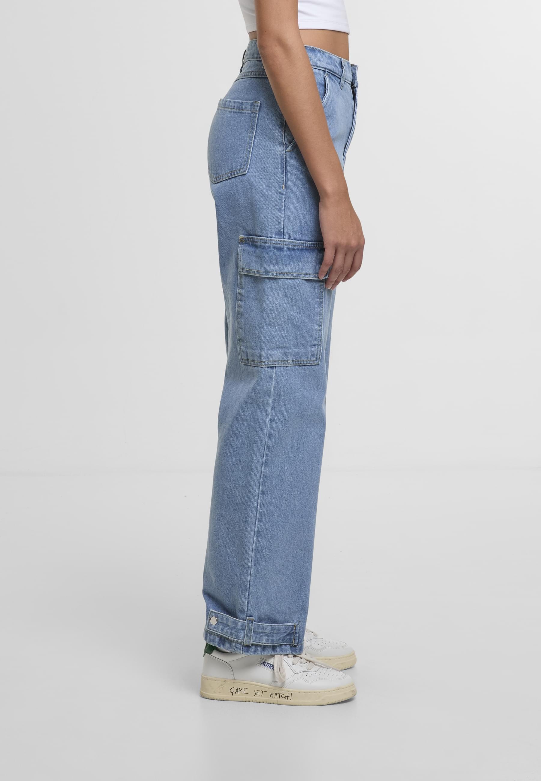 DEF Stoffhose »DEF Damen DEF Cargo Pants Denim«