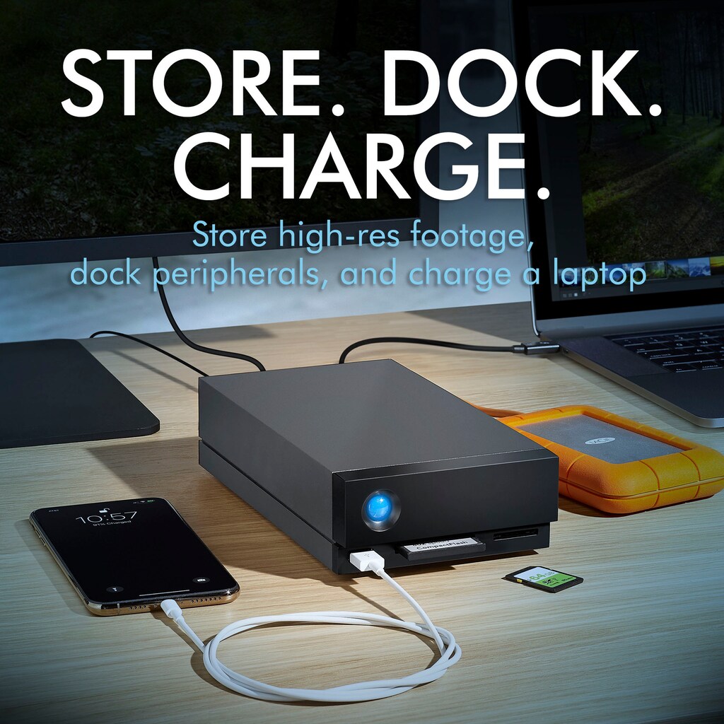 LaCie externe HDD-Festplatte »1big Dock 20TB«, Anschluss Thunderbolt 3-USB-C