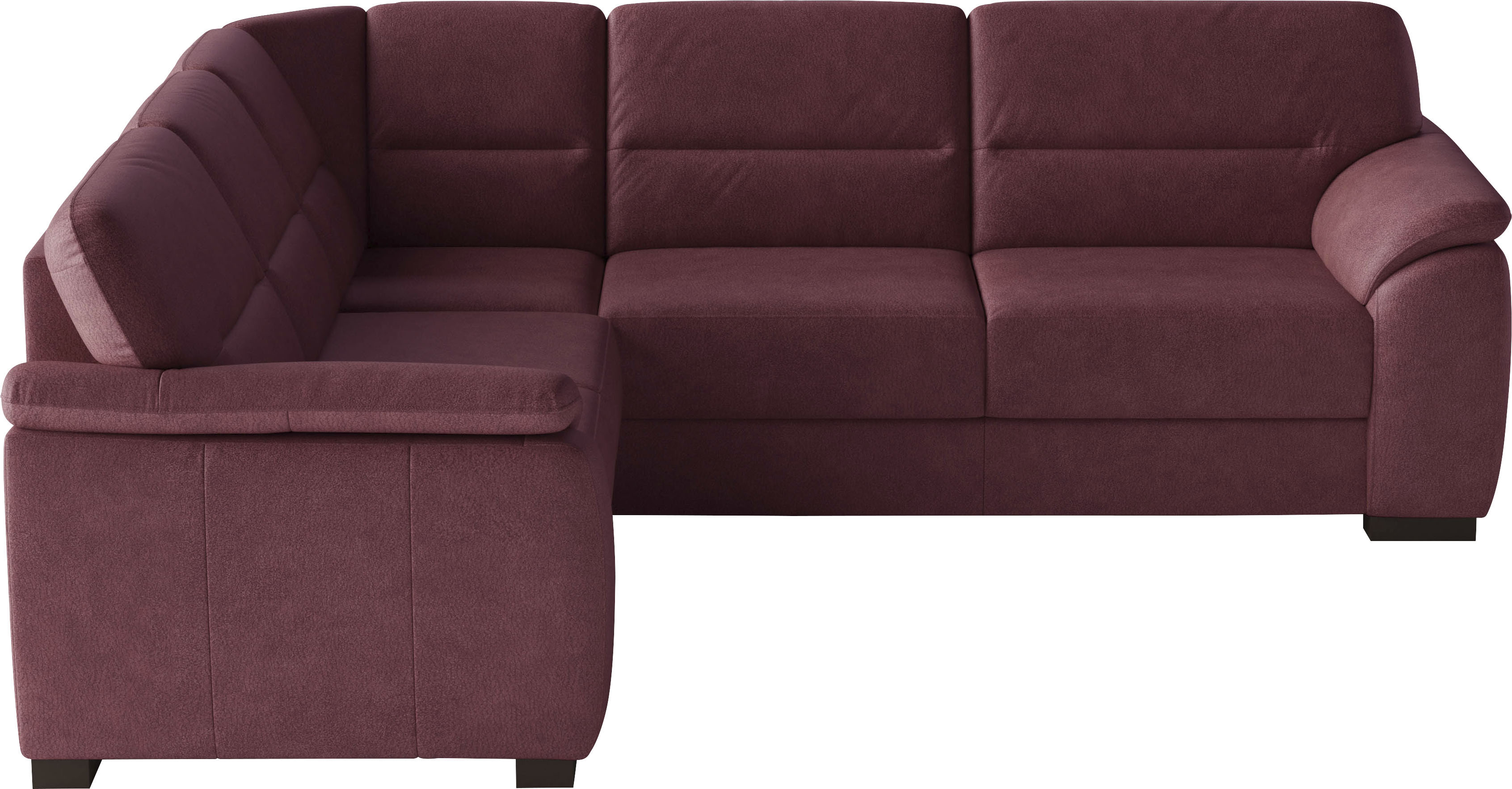 sit&more Ecksofa "Montego L-Form, B: 256 cm, große Stoffauswahl, Komfortsitzhöhe 46 cm" optional Schlaffunktion und Schubkasten mit Stauraum