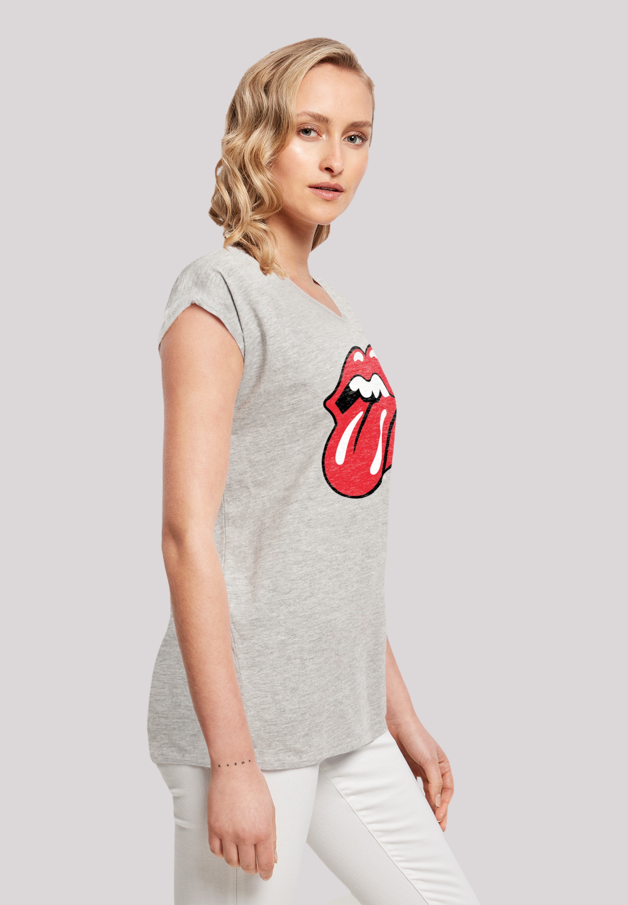 F4NT4STIC T-Shirt »The Rolling Stones Zunge Rot«, Print