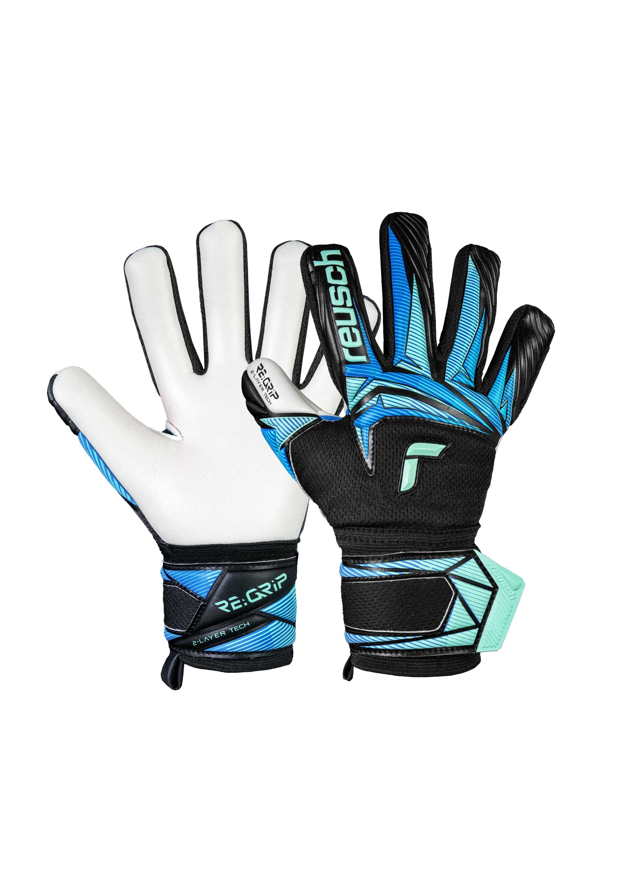 Reusch Gants De Gardien De But Junior Attrakt Re: Grip Nc Black / Ocean Light 7 unisex