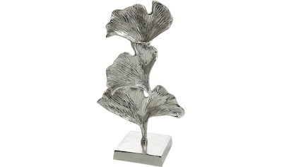 GILDE Dekoobjekt »Skulptur Ginkgo, silber«, (1 St.), Höhe 40 cm, aus Metall, Wohnzimmer kaufen