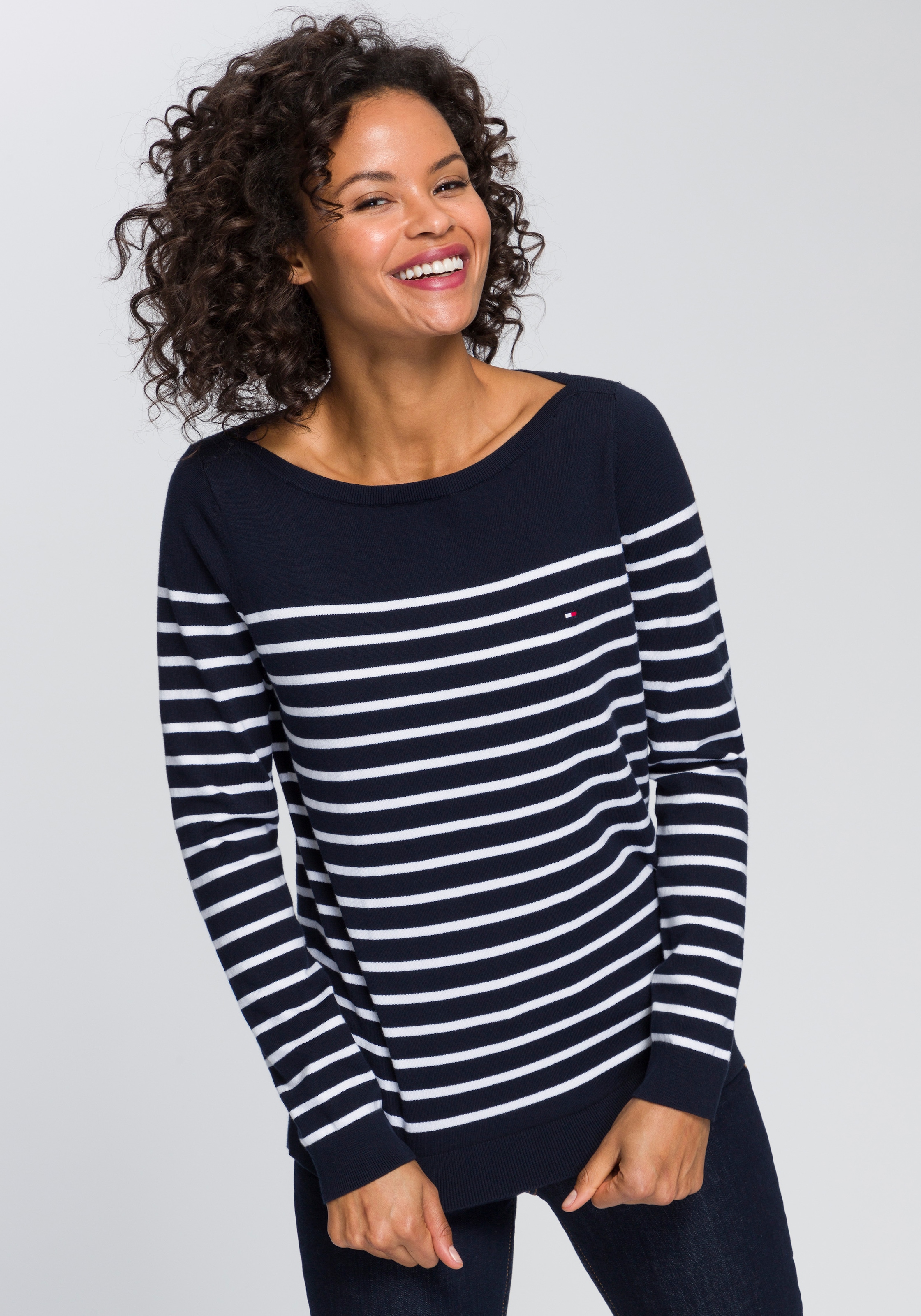 Tommy Hilfiger Streifenpullover "HERITAGE BOAT NECK SWEATER", im klassische günstig online kaufen